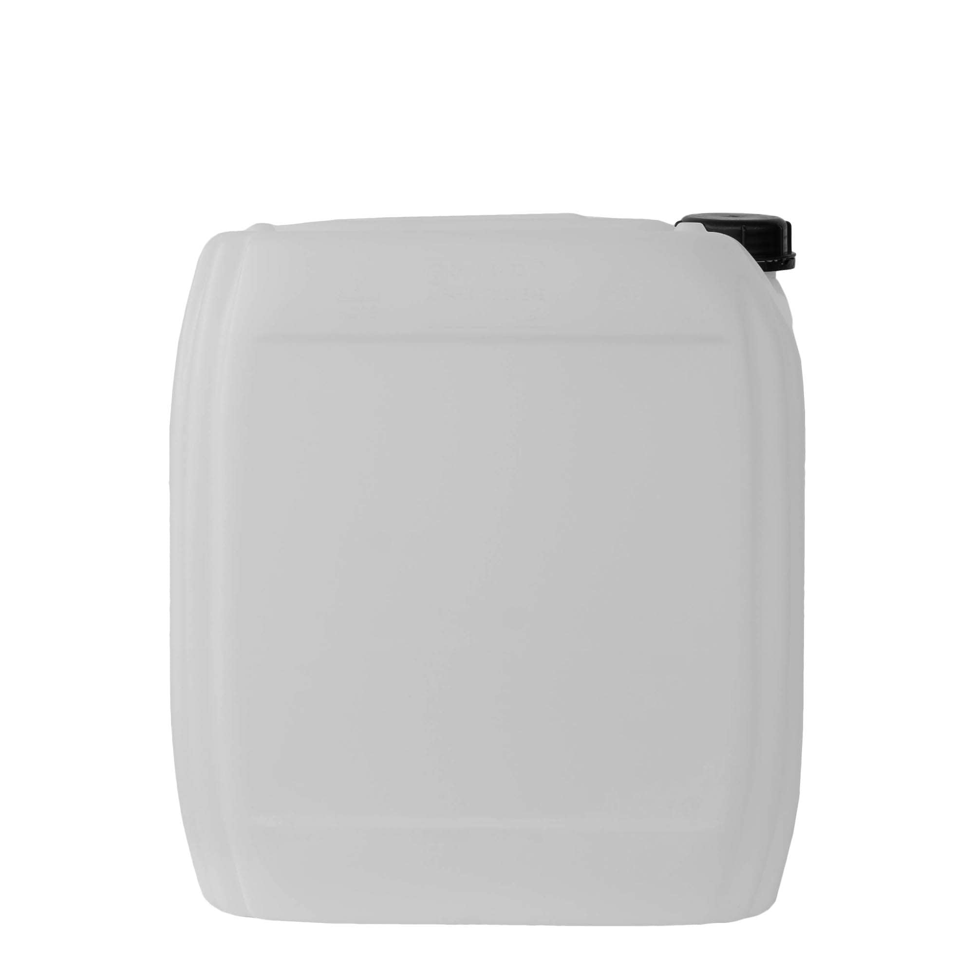 25 l бидон, правоъгълен, HDPE пластмаса, естествен цвят, затваряне: ND 60