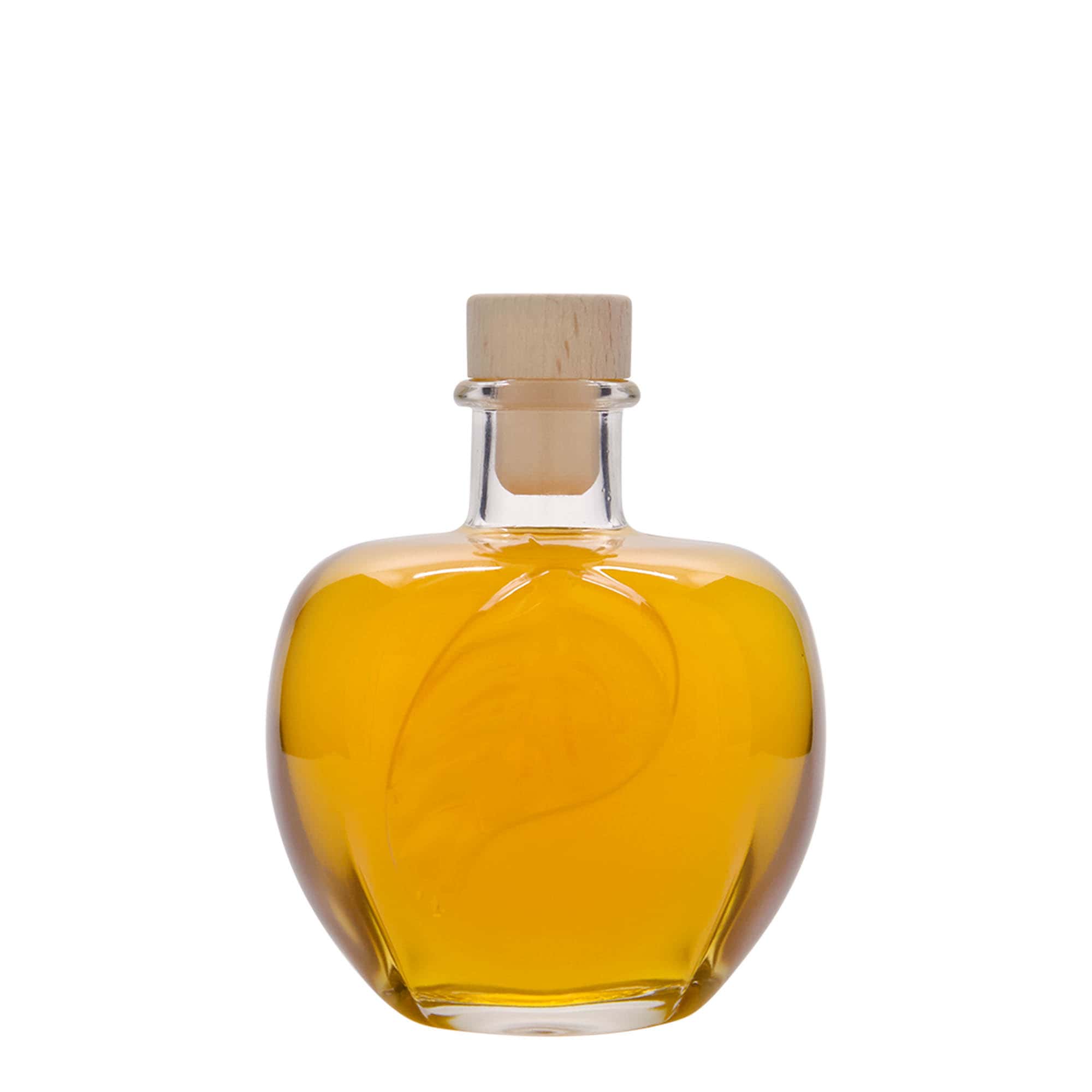 350 ml стъклена бутилка „Ябълка“, затваряне: коркова тапа