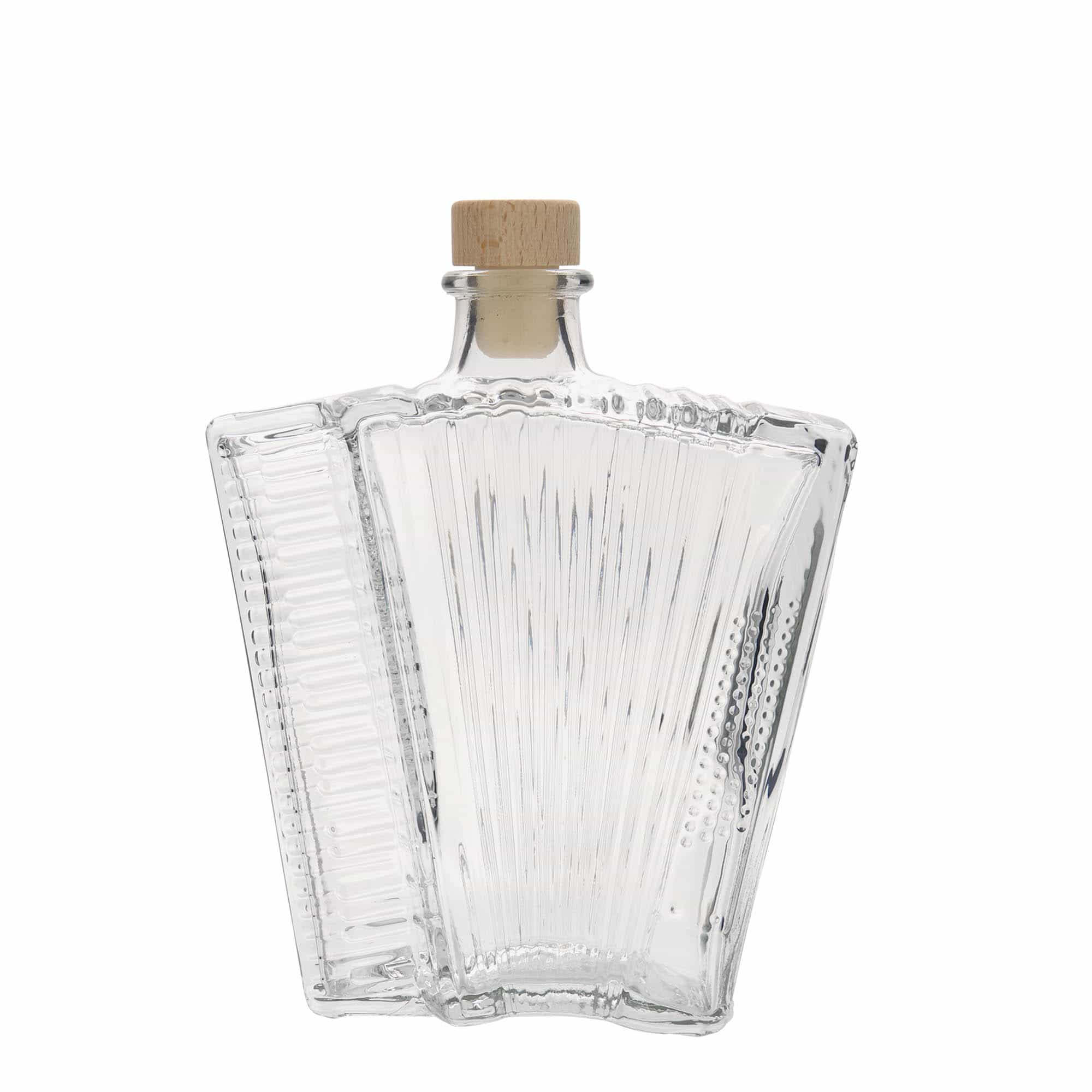 500 ml стъклена бутилка „Акордеон“, затваряне: коркова тапа