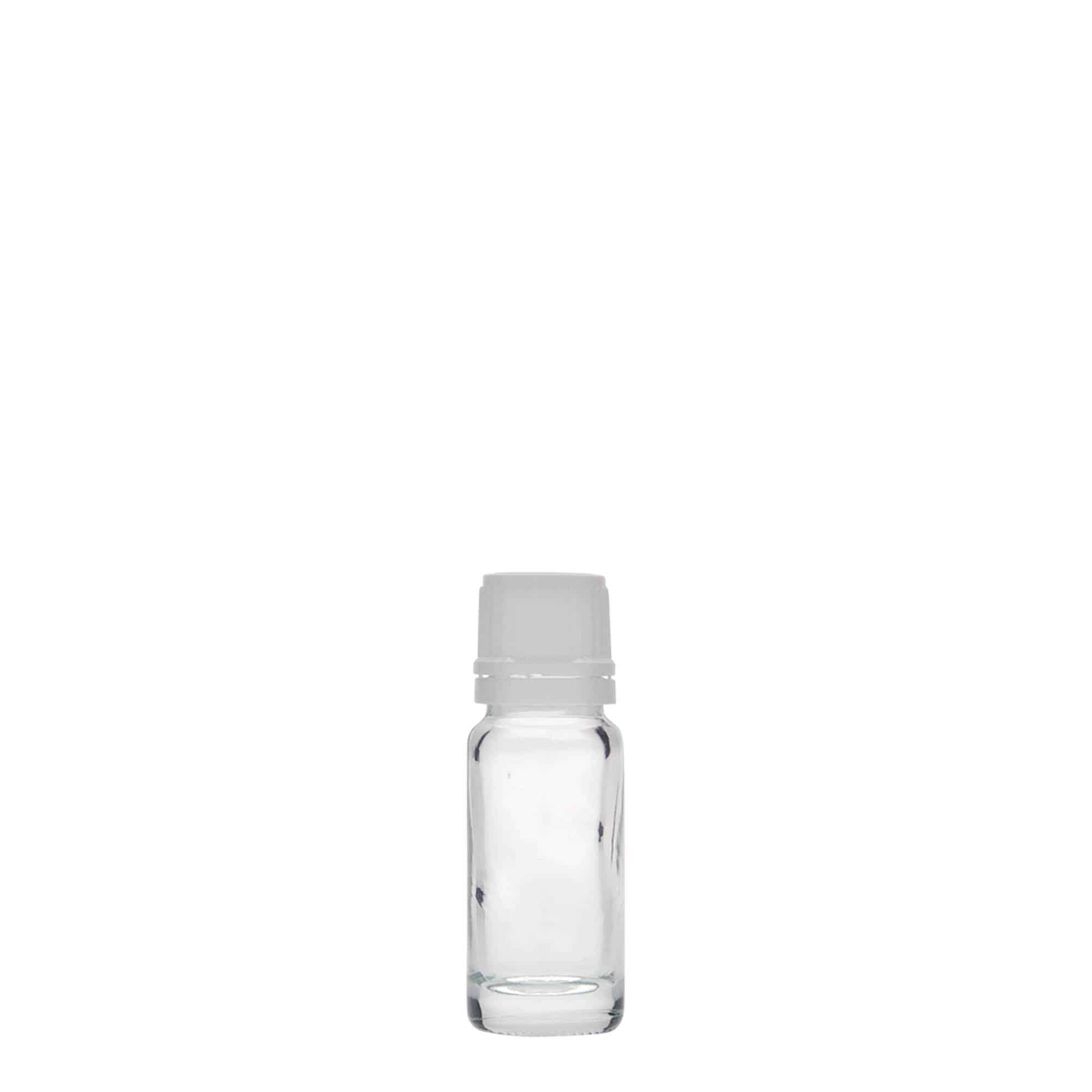 10 ml бутилка за лекарства, стъклена, затваряне: винтова капачка с резба DIN 18