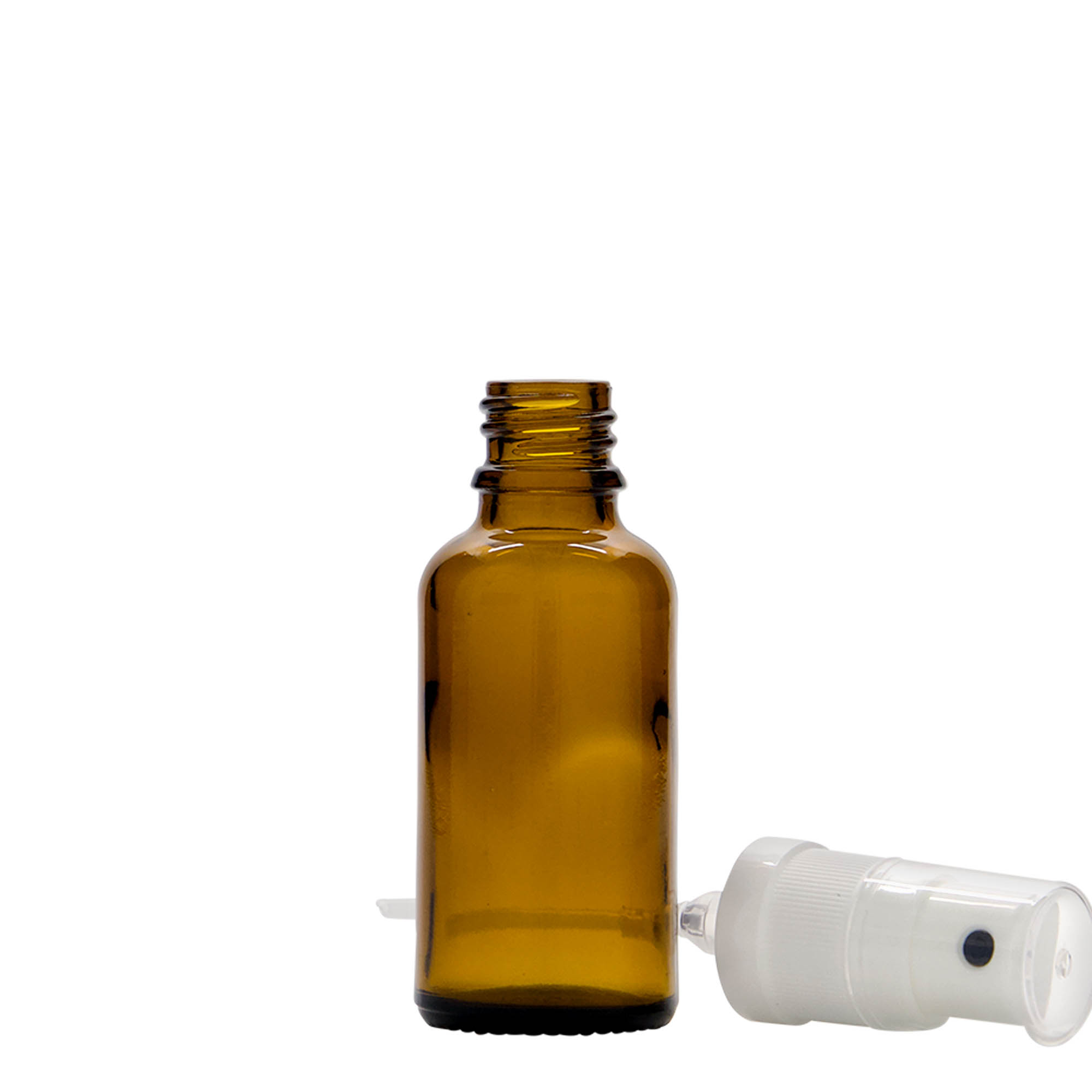 30 мл спрей бутилка, медицинска, стъкло, кафява, отвор: DIN 18 30 мл спрей бутилка, медицинска, стъкло, кафява, отвор: DIN 18