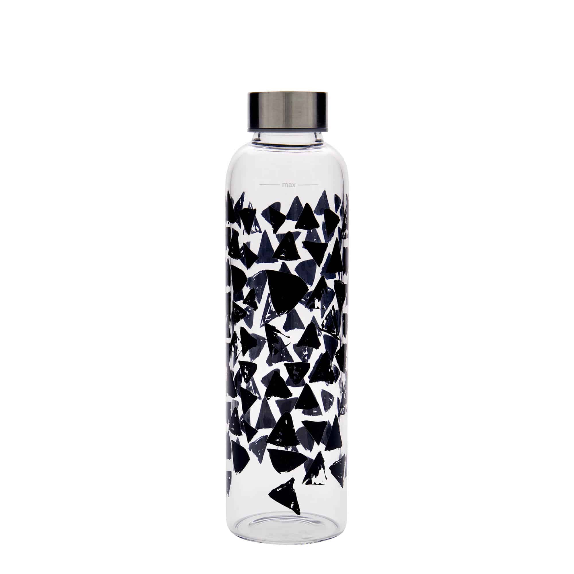 500 ml бутилка за вода и напитки „Perseus“, мотив: черни триъгълници, затваряне: винтова капачка