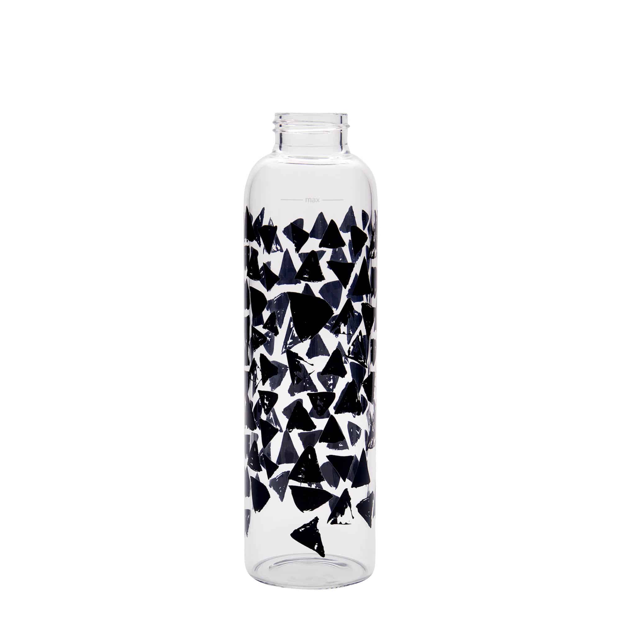 500 ml бутилка за вода и напитки „Perseus“, мотив: черни триъгълници, затваряне: винтова капачка