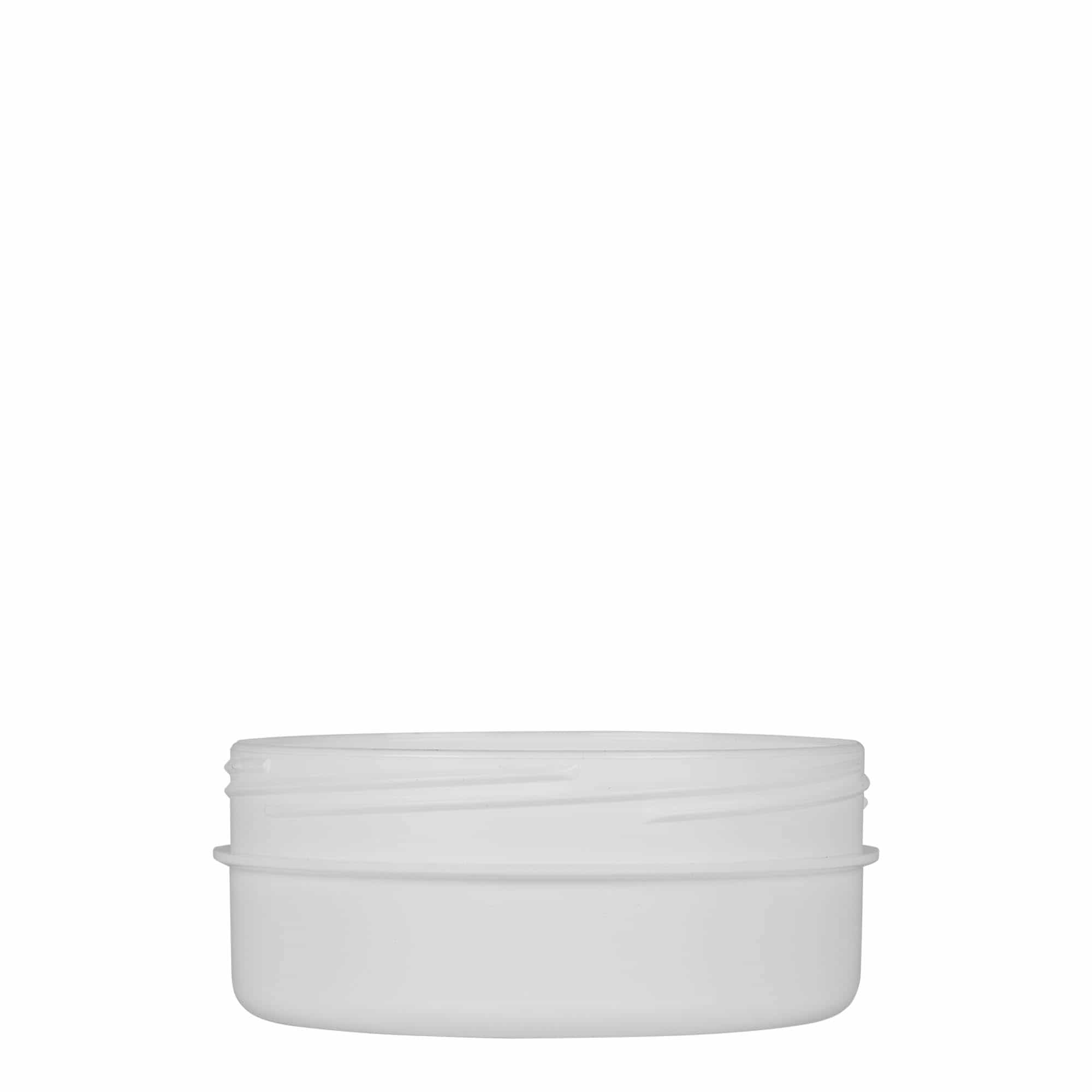 125 ml пластмасова кутия „White Line“, PP, бяла, затваряне: винтова капачка