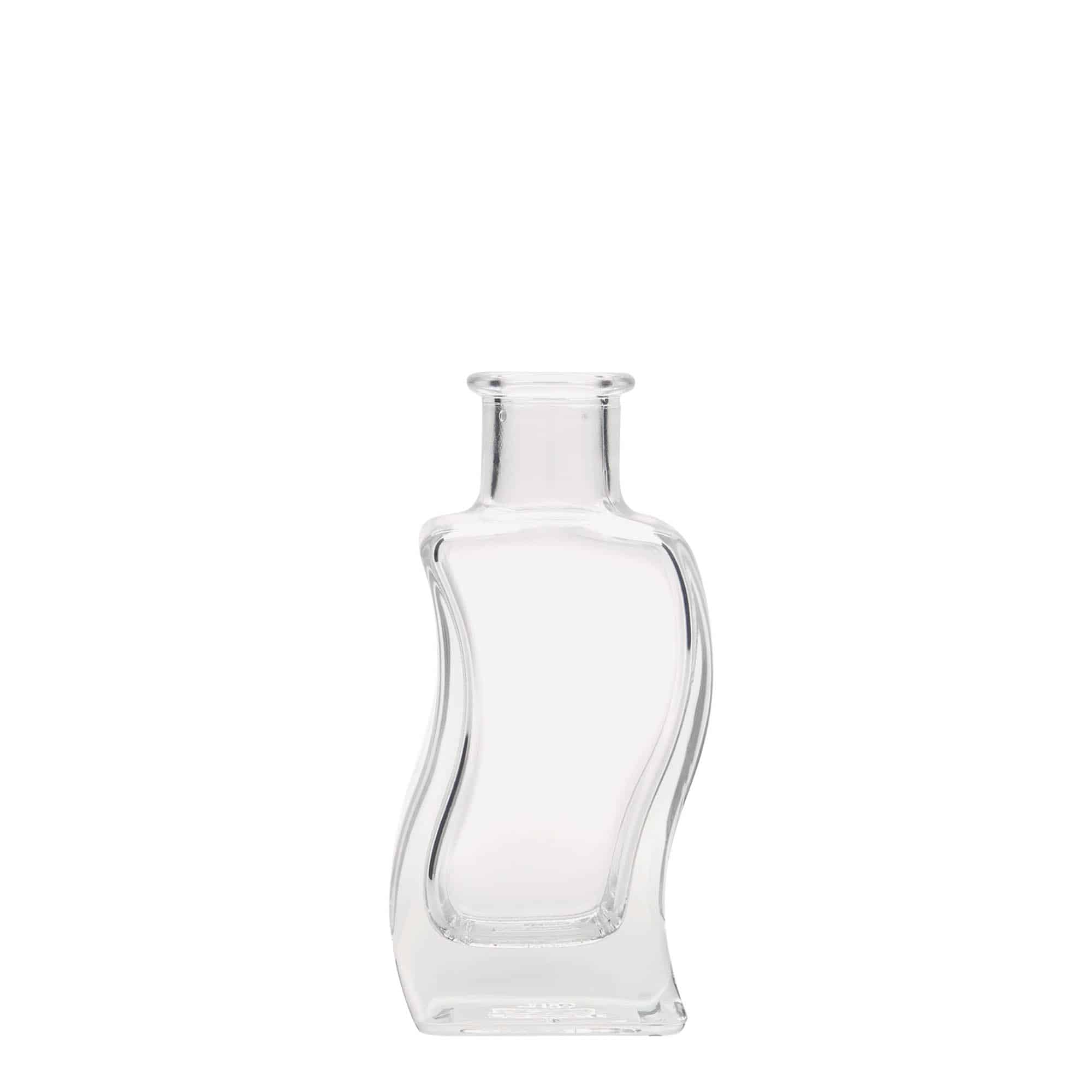 100 ml стъклена бутилка „Вълна“, квадратна, затваряне: коркова тапа 100 ml стъклена бутилка „Вълна“, квадратна, затваряне: коркова тапа