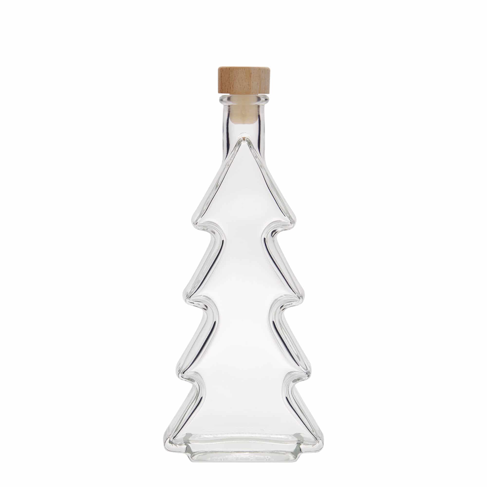 200 ml стъклена бутилка „Коледна елха“, затваряне: коркова тапа