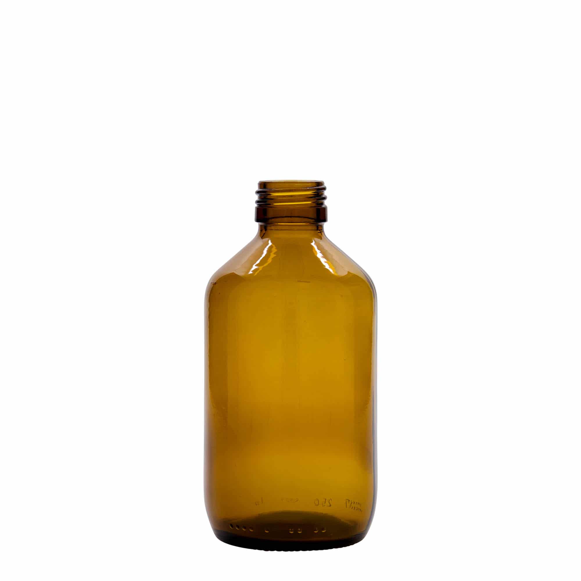 250 ml бутилка за лекарства, кафява, стъклена, затваряне: капачка PP 28 250 ml бутилка за лекарства, кафява, стъклена, затваряне: капачка PP 28
