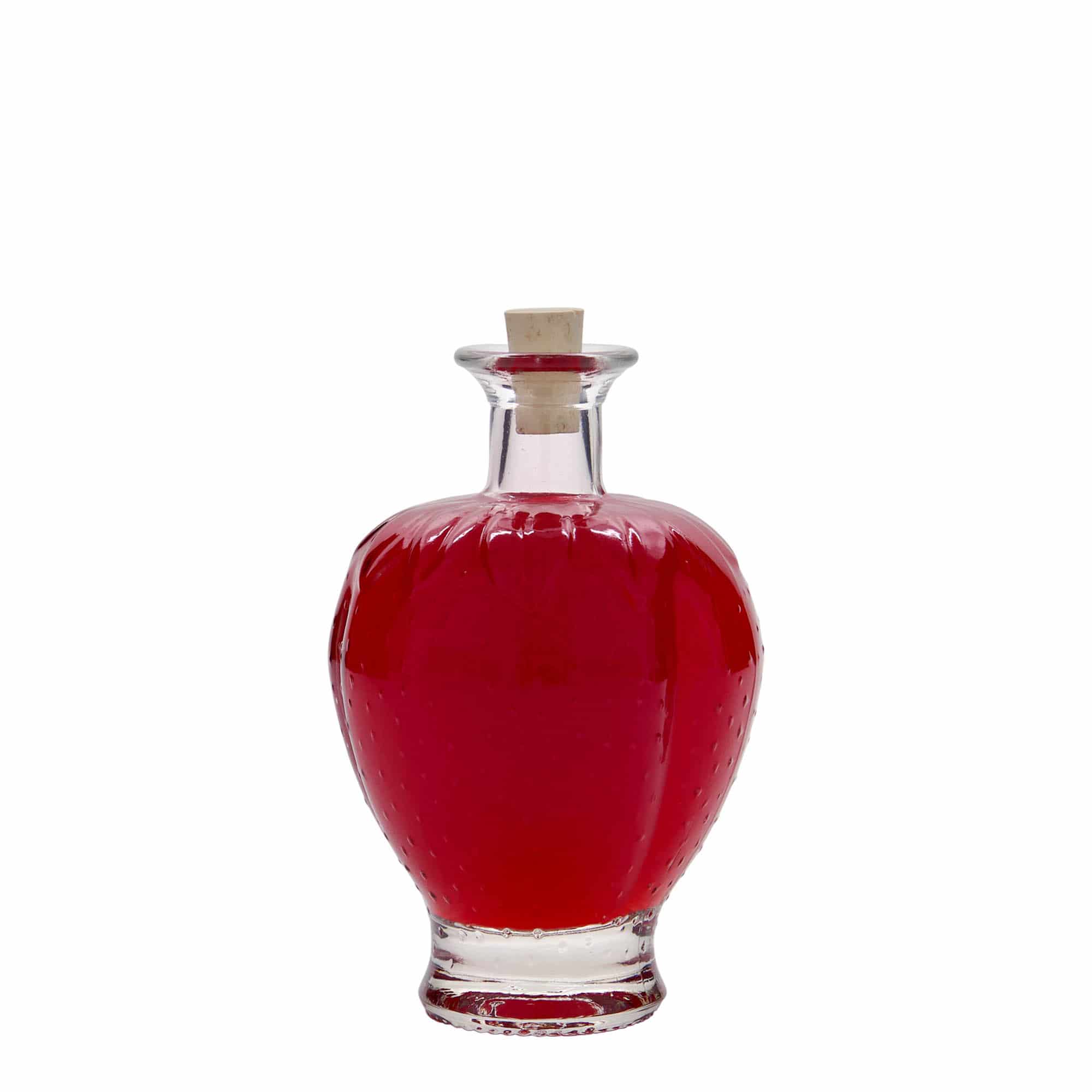 200 ml стъклена бутилка „Ягода“, затваряне: коркова тапа