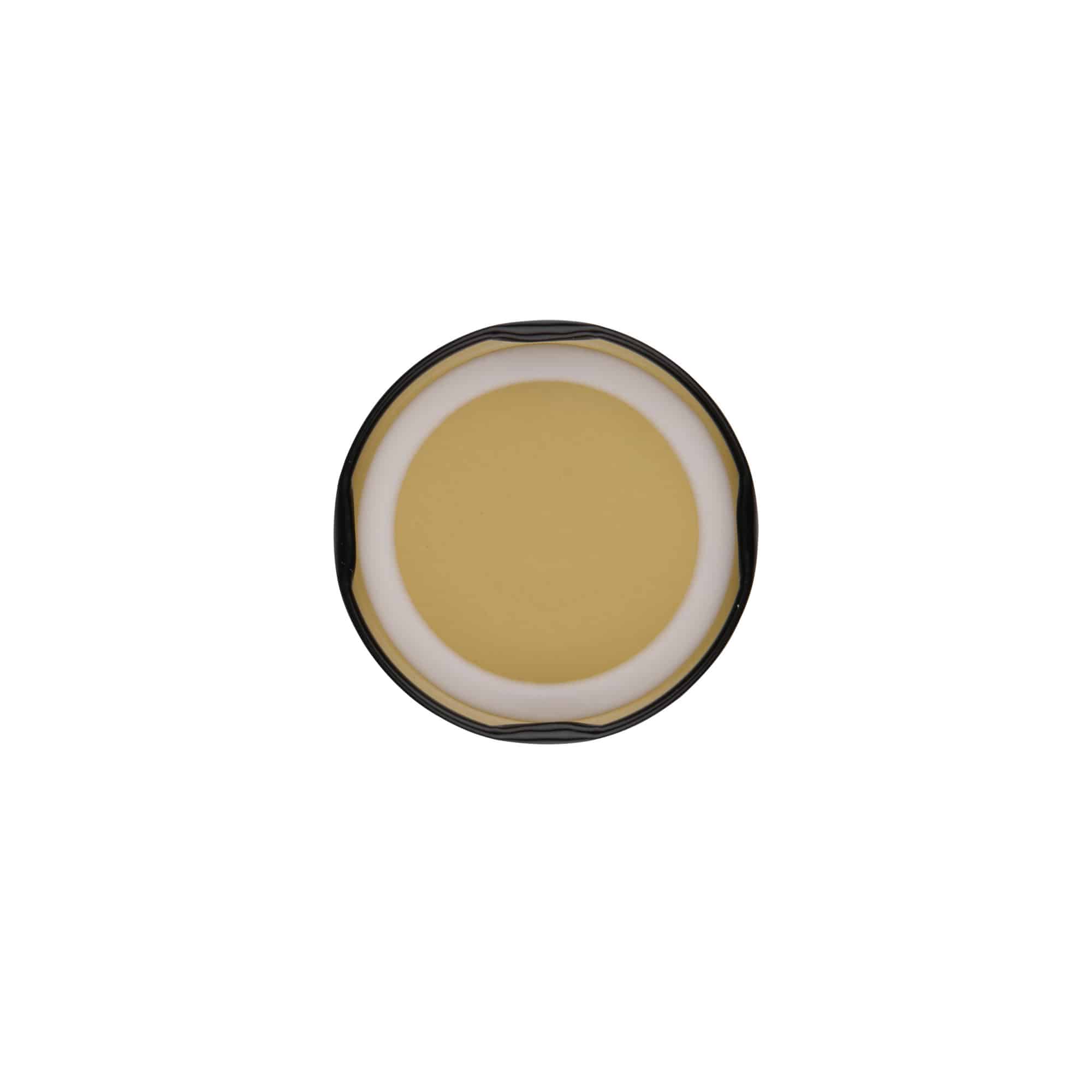 Винтова капачка, бяло желязо, черна, за отвор: TO 58