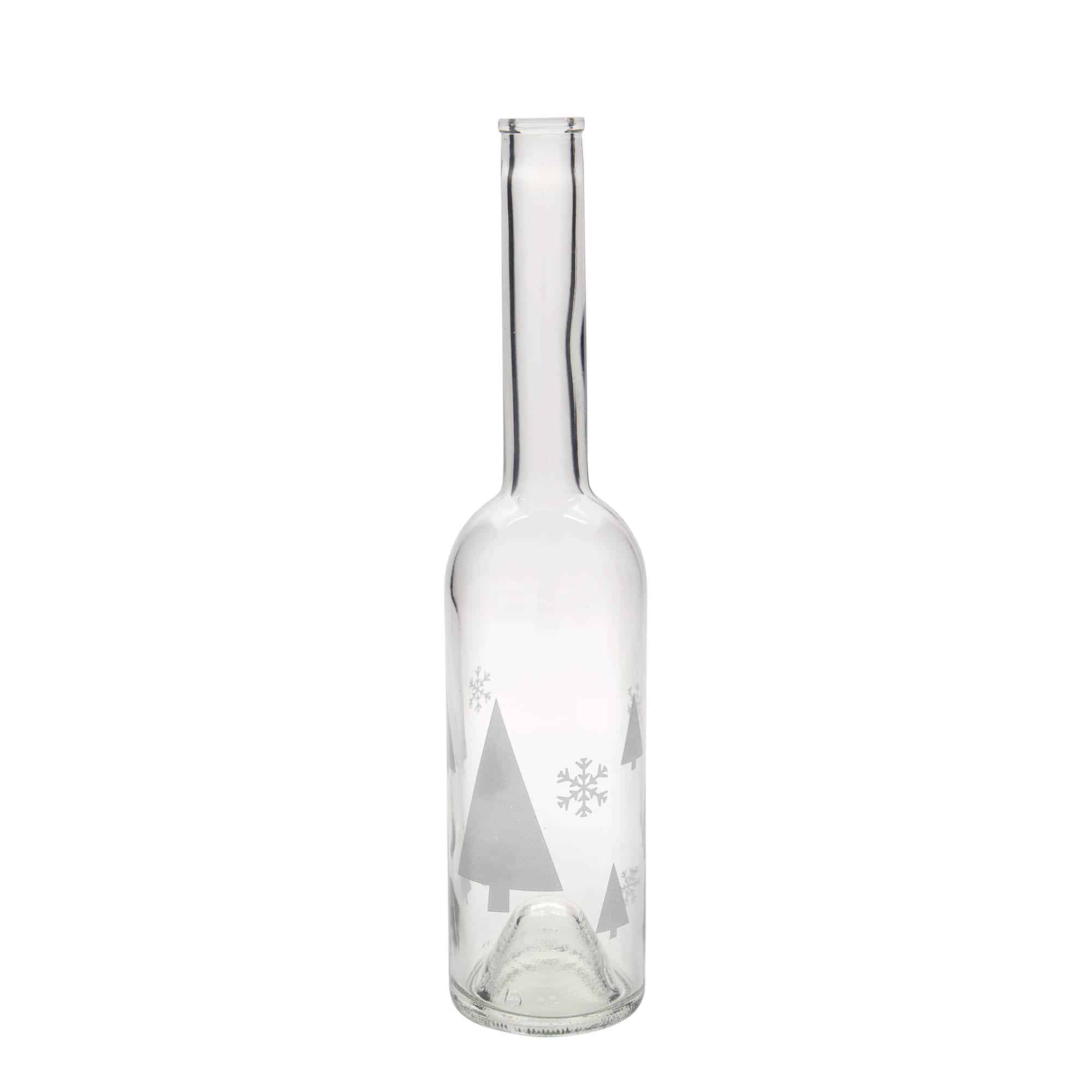 500 ml стъклена бутилка „Опера“, мотив: снежинки, затваряне: коркова тапа 500 ml стъклена бутилка „Опера“, мотив: снежинки, затваряне: коркова тапа
