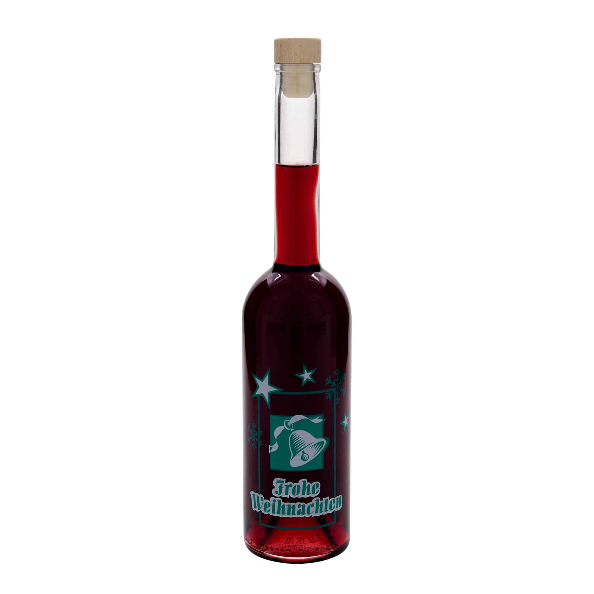500 ml стъклена бутилка „Опера“, мотив: Весела Коледа, затваряне: коркова тапа
