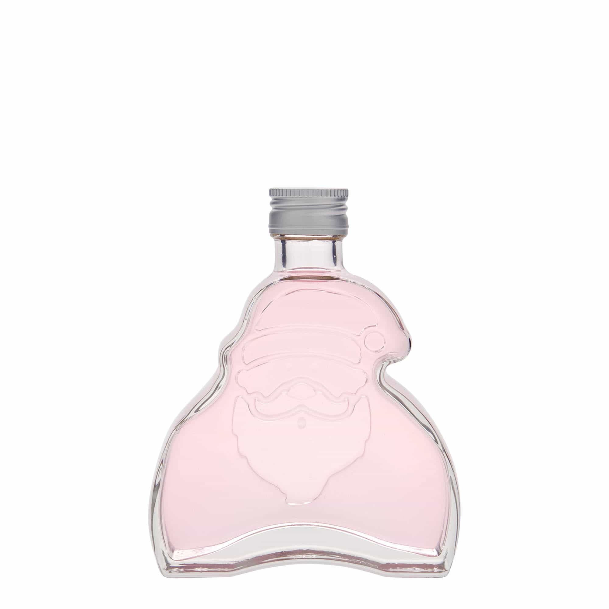 200 ml стъклена бутилка „Santa Claus“, затваряне: капачка PP 28