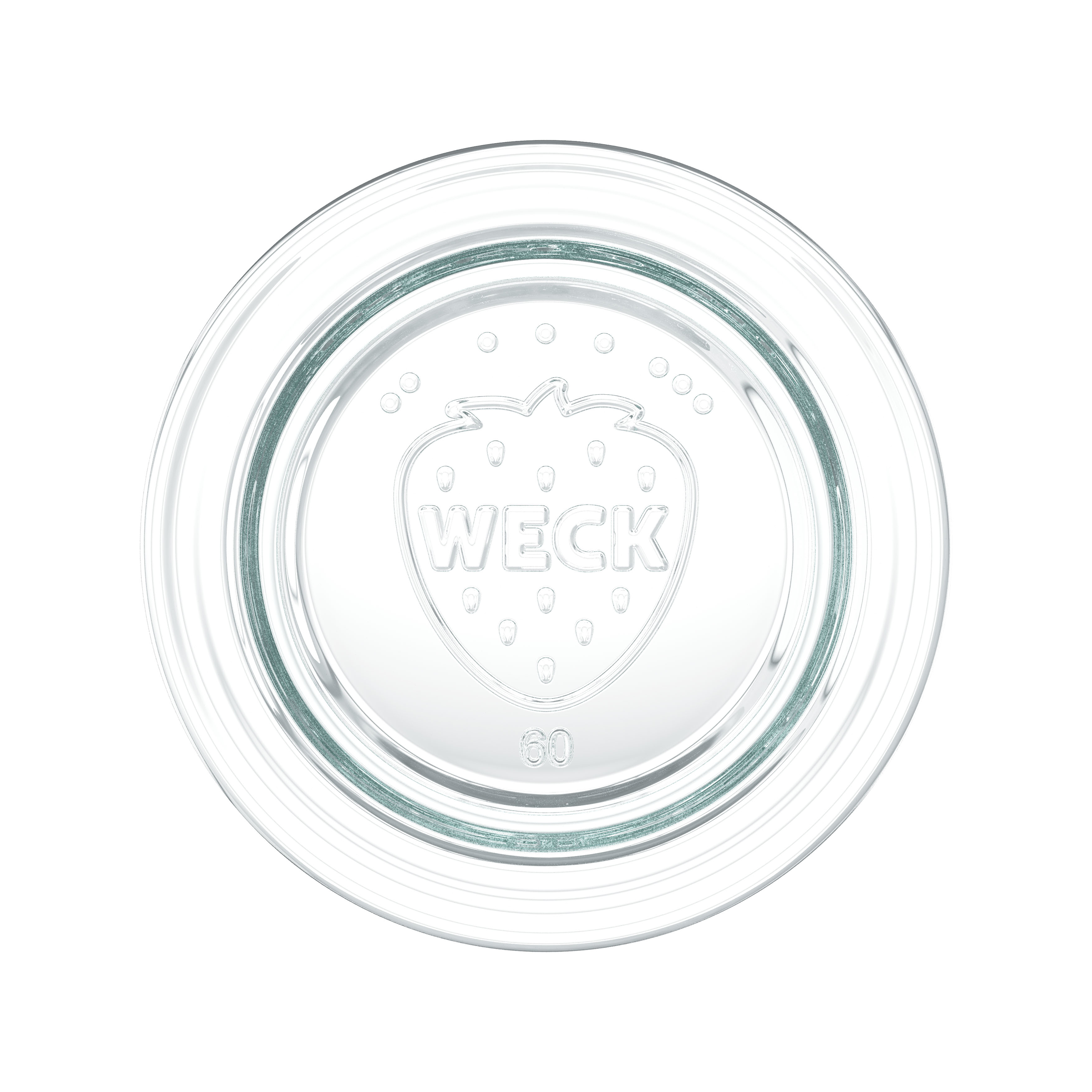 12x 80 ml стъклен буркан WECK с широко гърло със стъклен капак RR 60