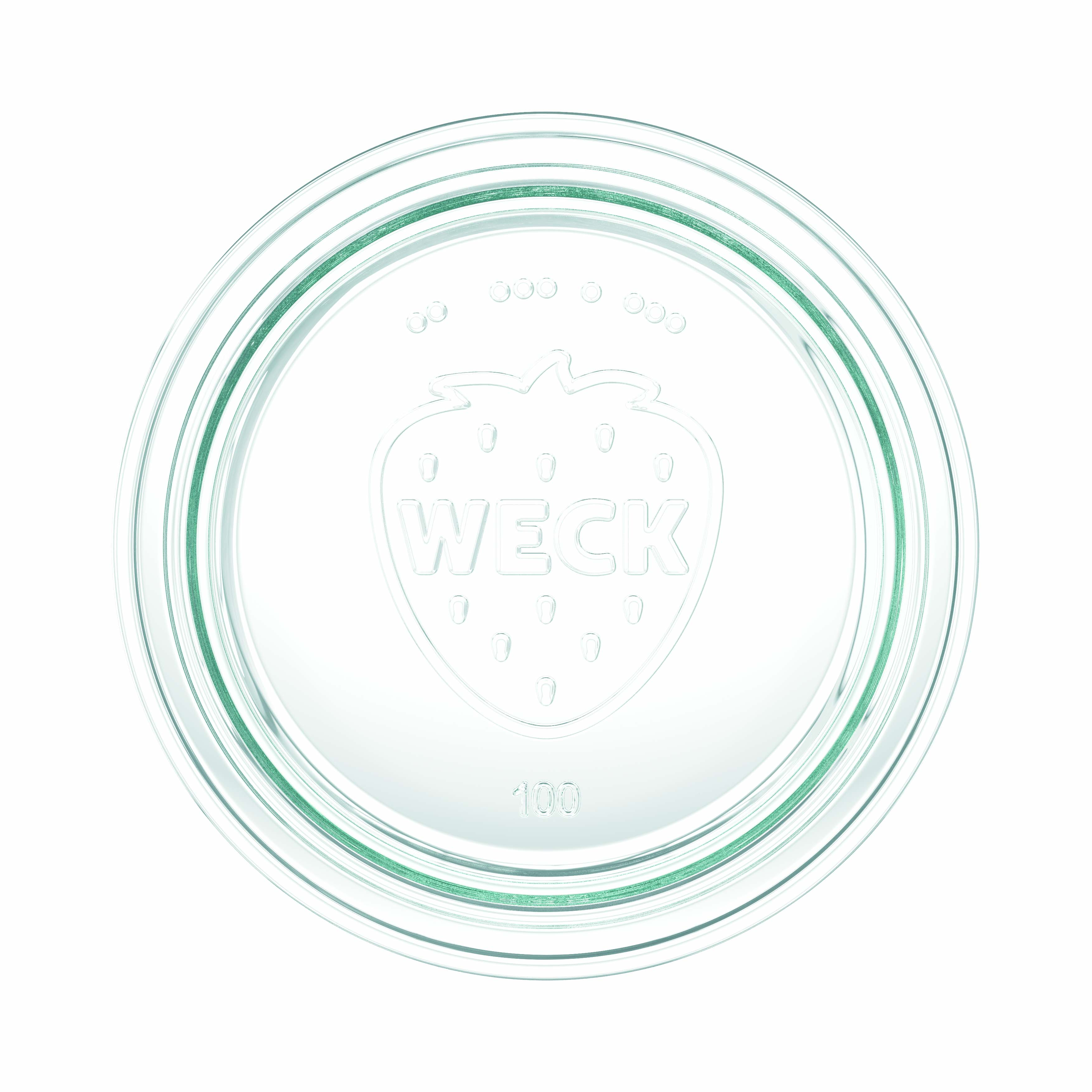 6x 1000 ml стъклен буркан WECK с широко гърло със стъклен капак RR 100