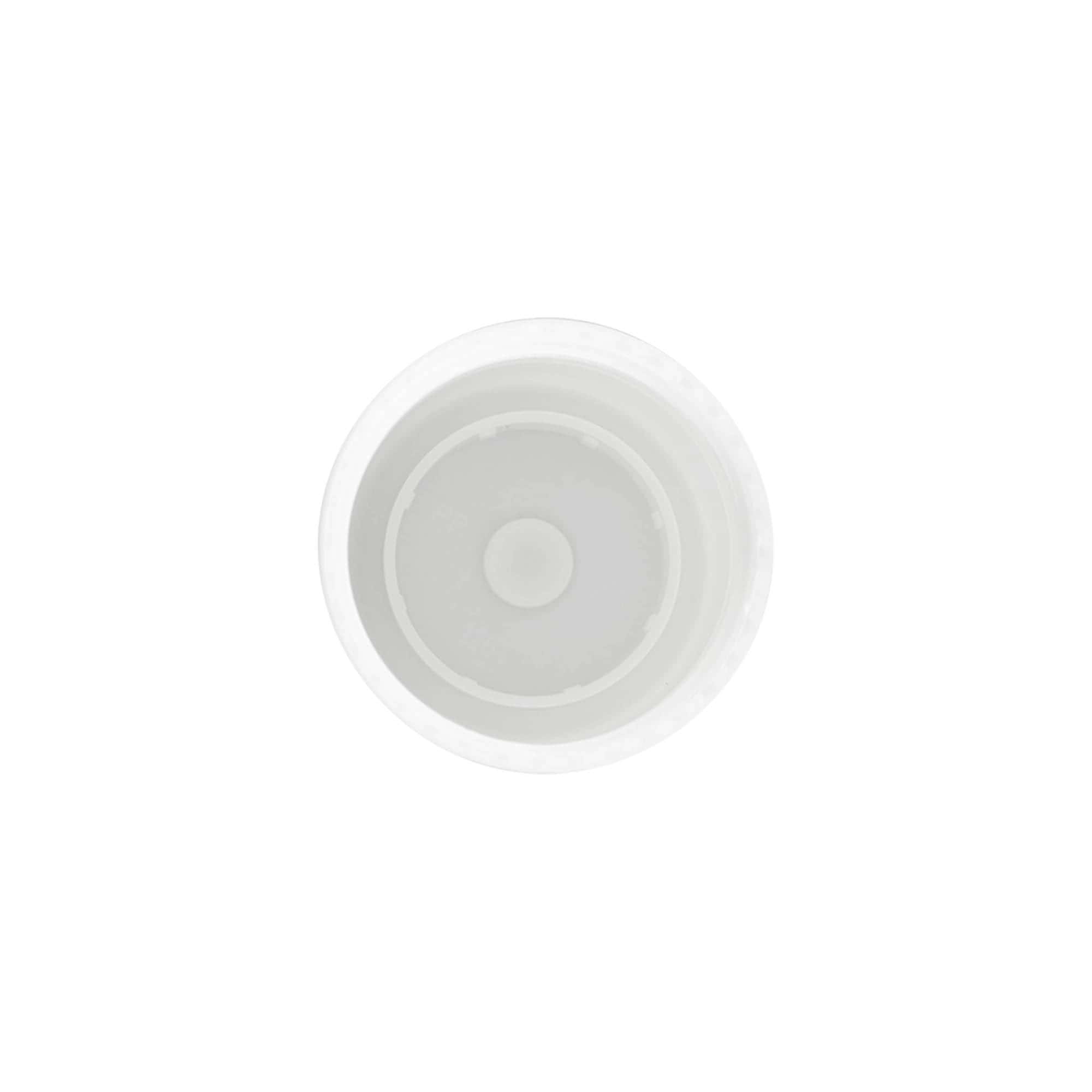 Капачка за 50 мл рол-он бутилка, PP пластмаса, бяла, за отвор: винтова капачка