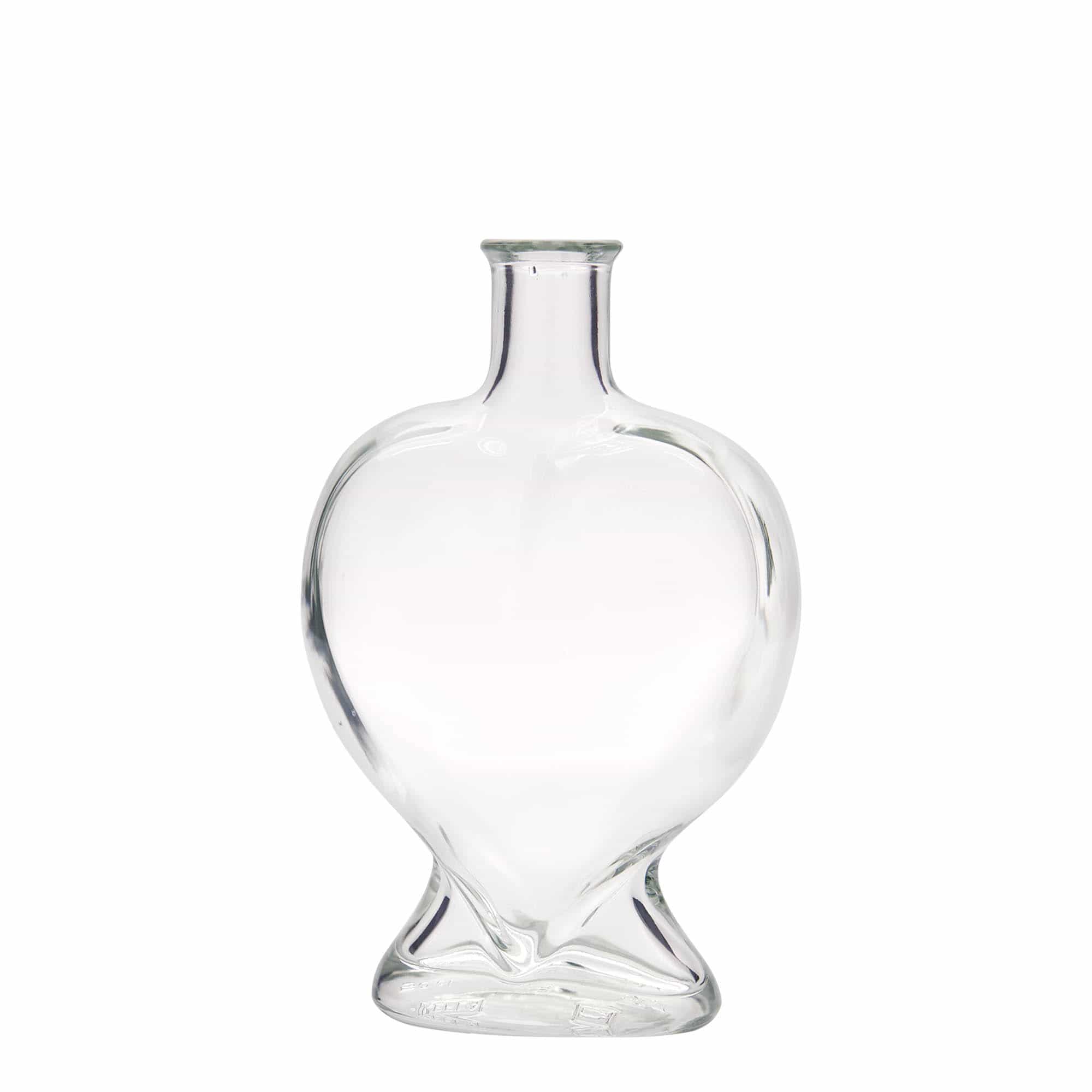 500 ml стъклена бутилка „Сърце“, затваряне: коркова тапа