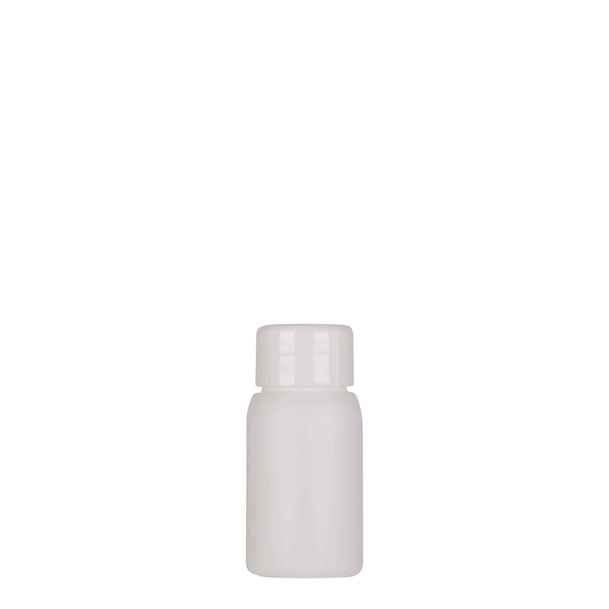 30 ml пластмасова бутилка „Tuffy“, HDPE, бяла, затваряне: винтова капачка GPI 24/410