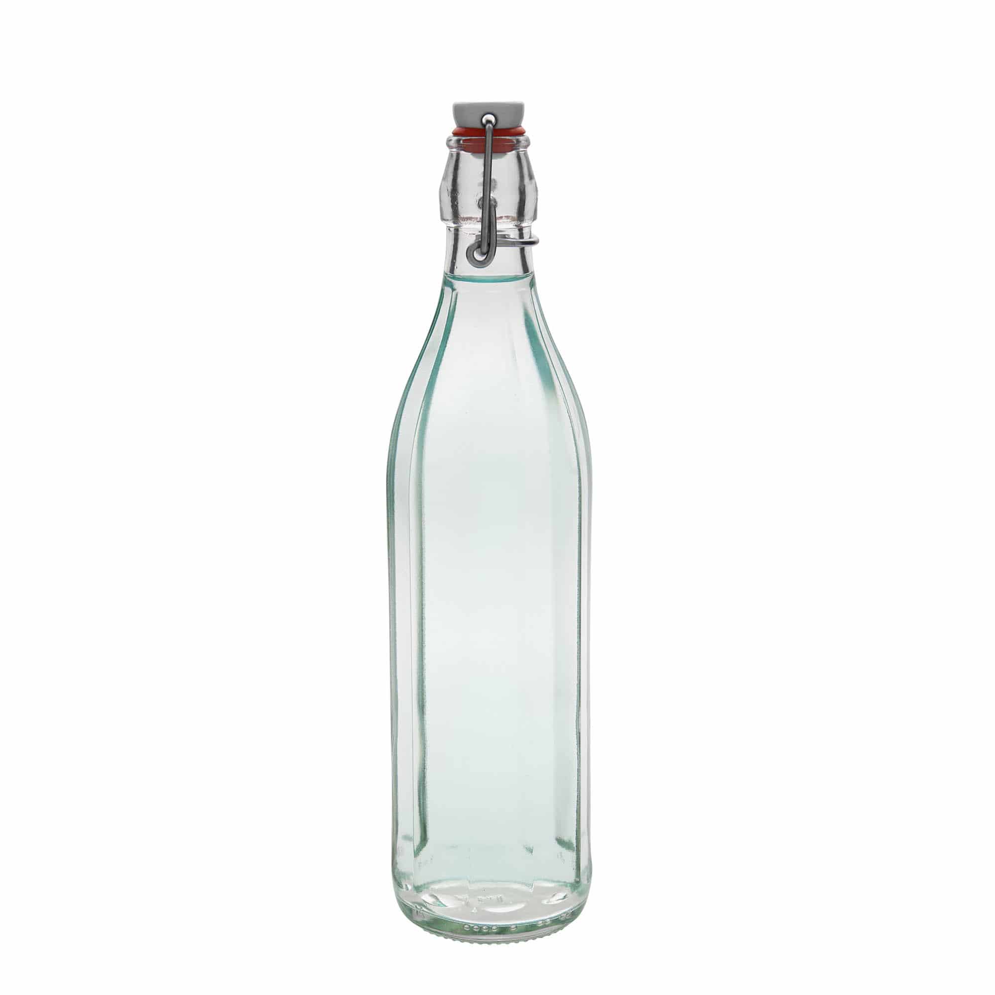 750 ml стъклена бутилка „Bravo“, десетоъгълна, затваряне: тапа с клипс