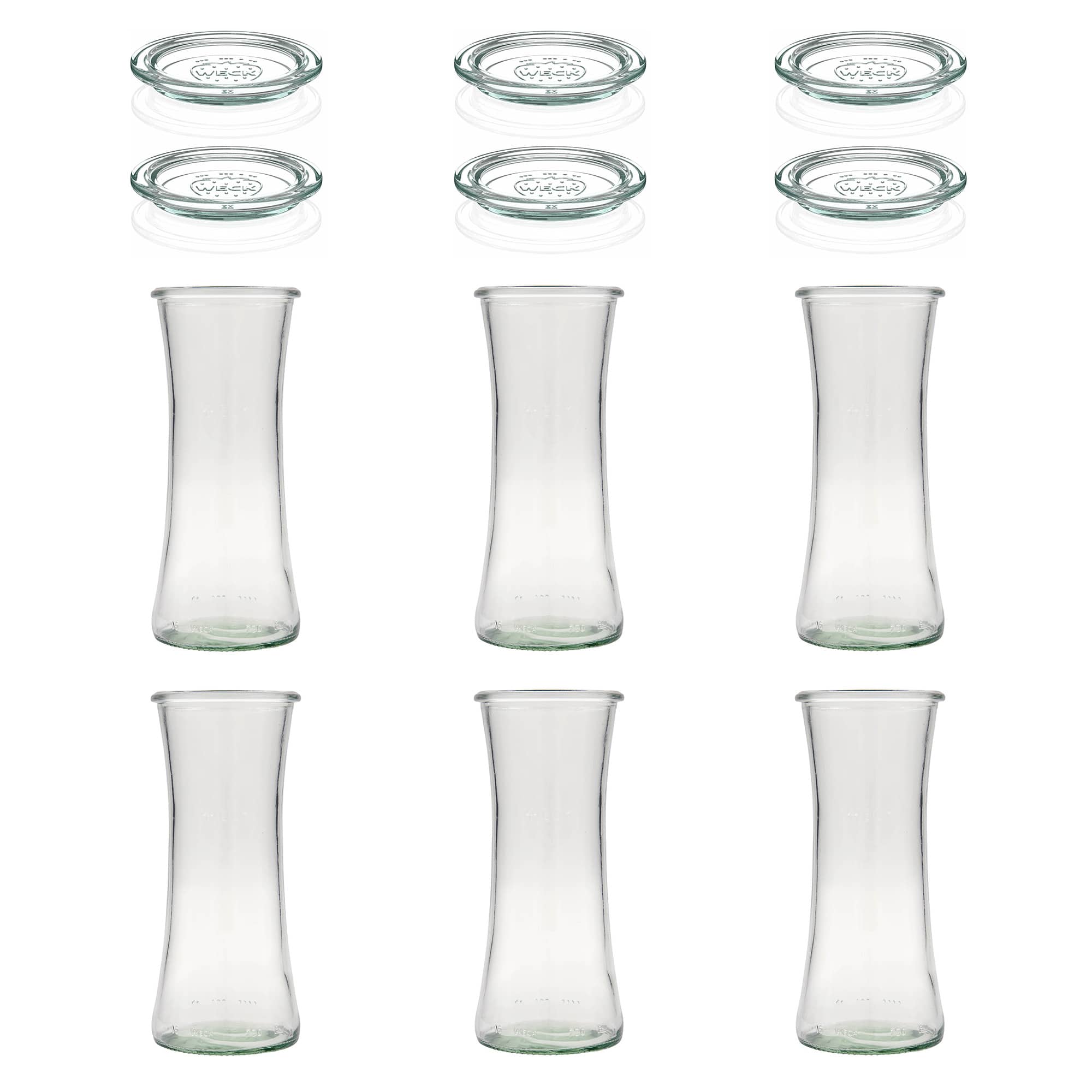 6x 730 ml WECK-деликатесен буркан със стъклен капак RR 80