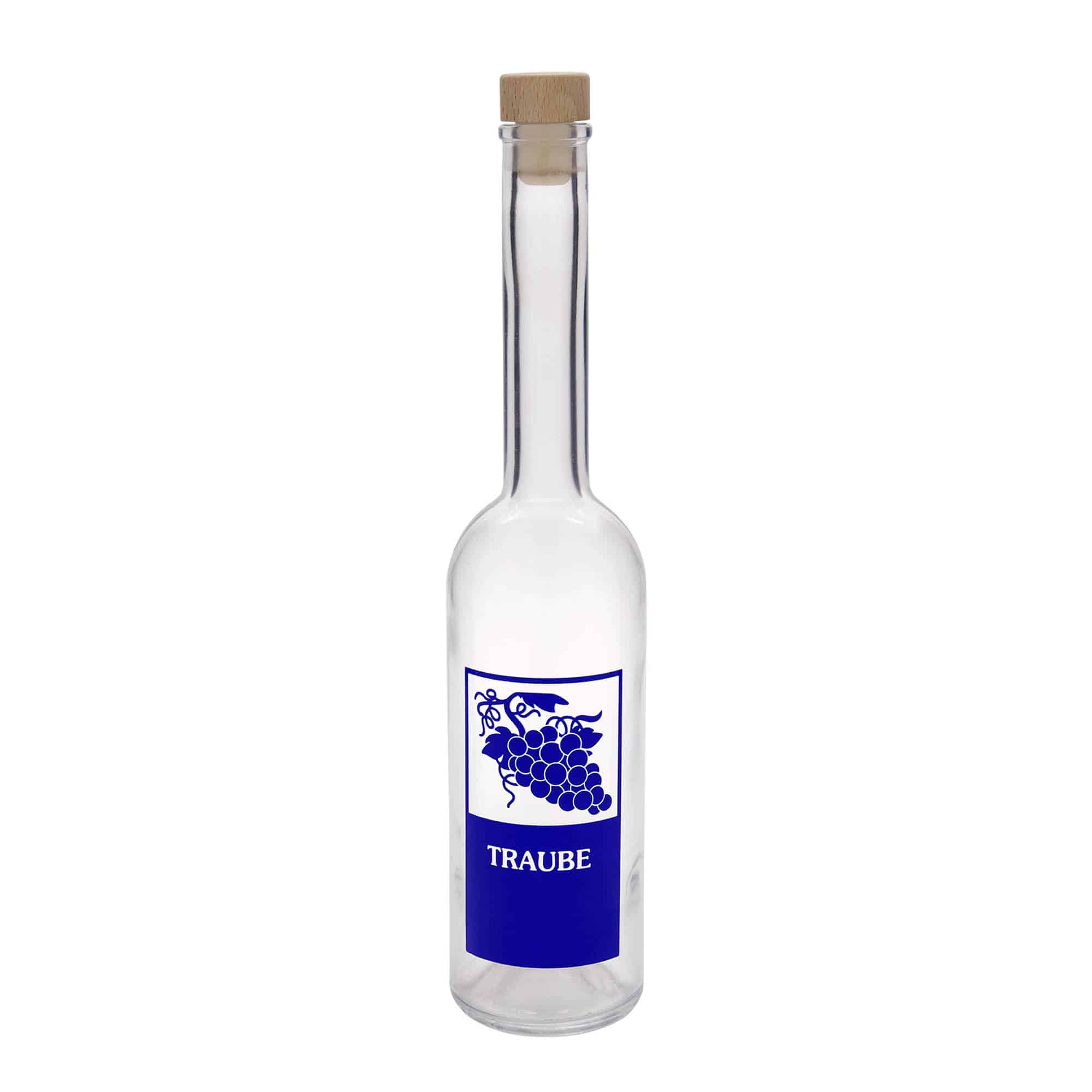 500 ml стъклена бутилка „Опера“, мотив: грозд, затваряне: коркова тапа