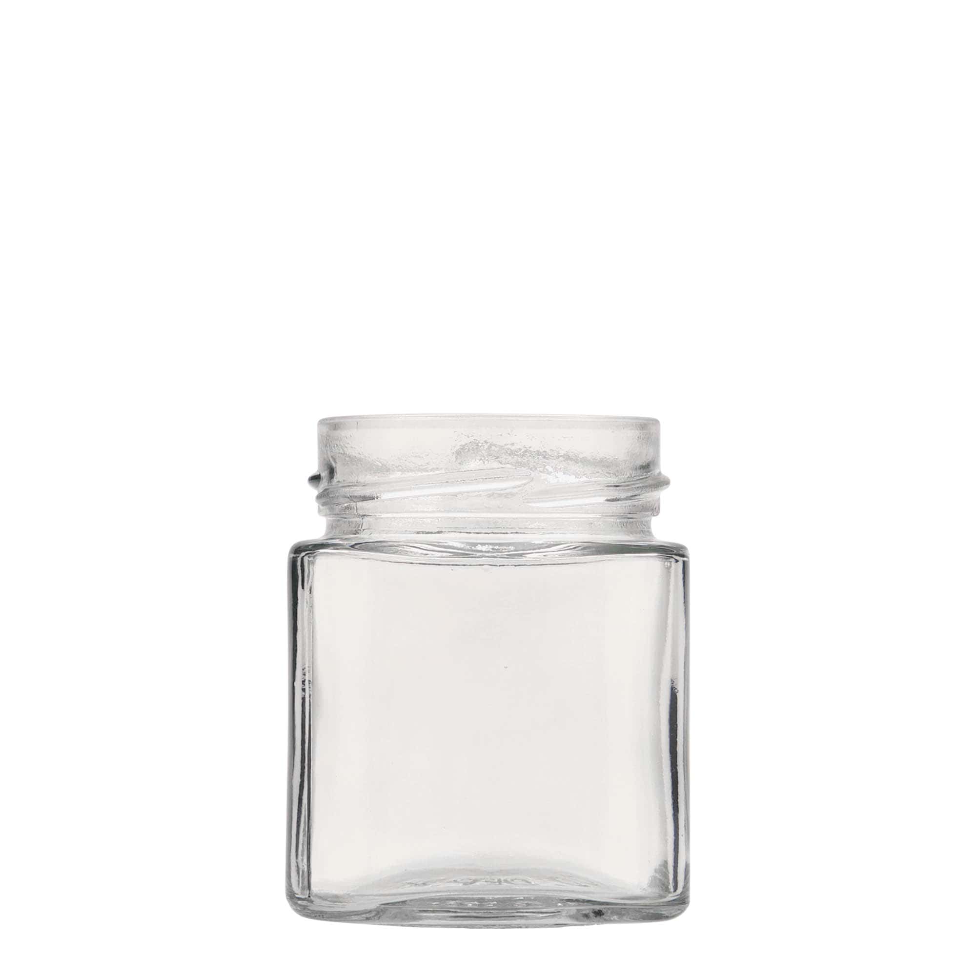 212 мл квадратна стъклена бутилка 'Икар', отвор: Deep-Twist-Off (DTO 63)