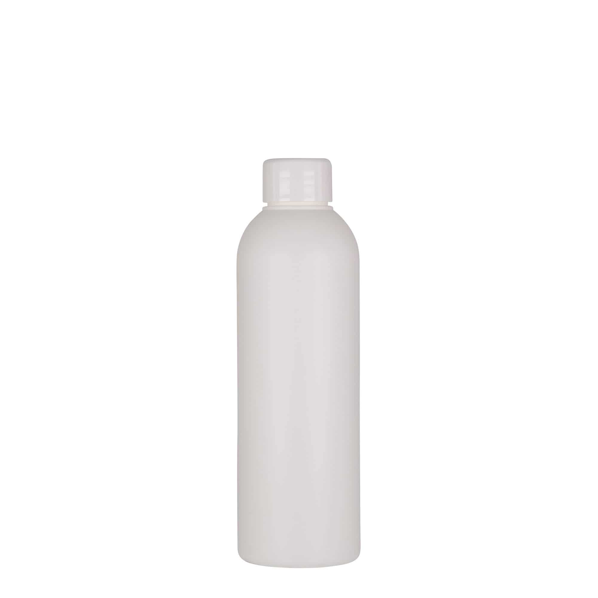 200 ml пластмасова бутилка „Tuffy“, HDPE, бяла, затваряне: винтова капачка GPI 24/410