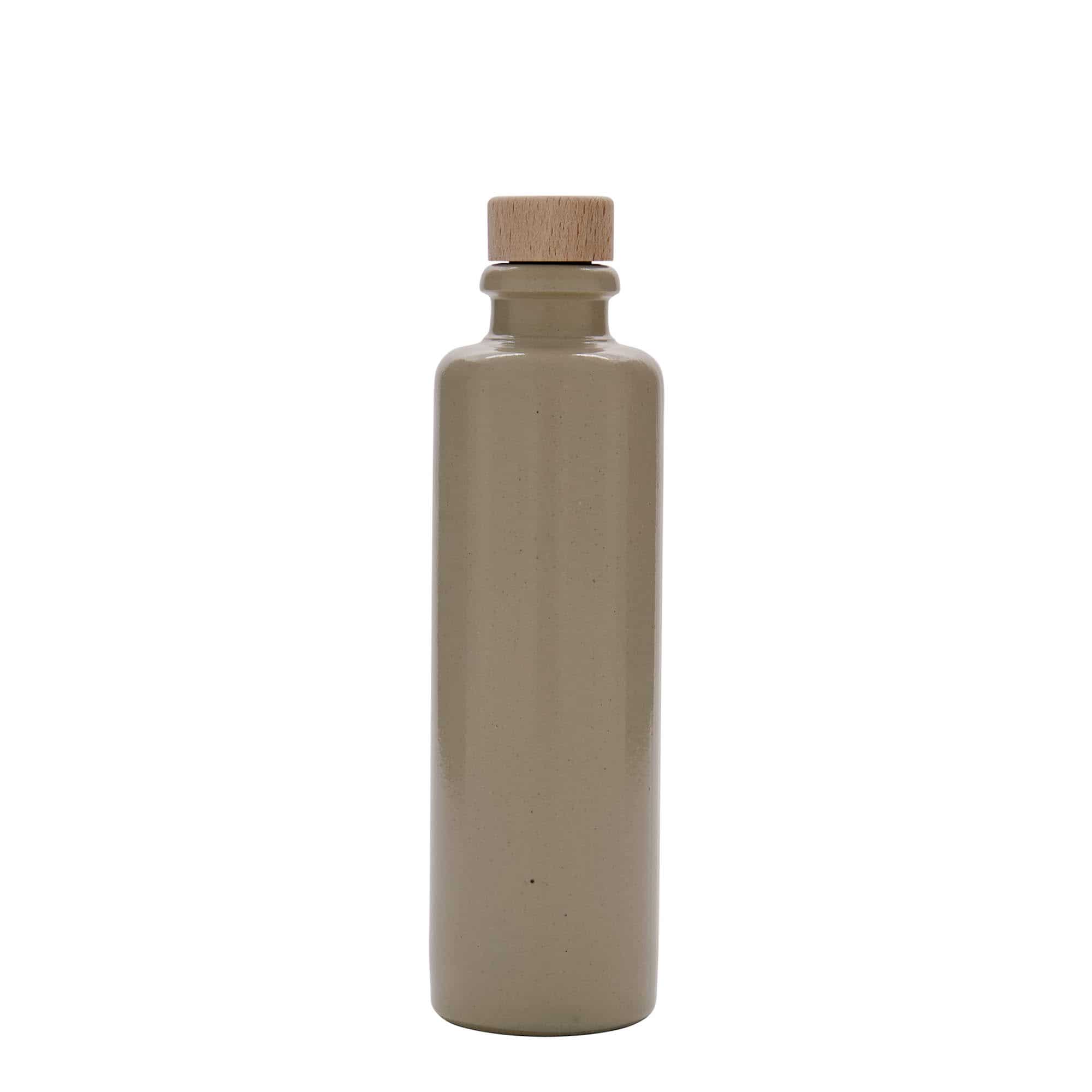 200 ml бутилка, каменна керамика, бежова, затваряне: коркова тапа