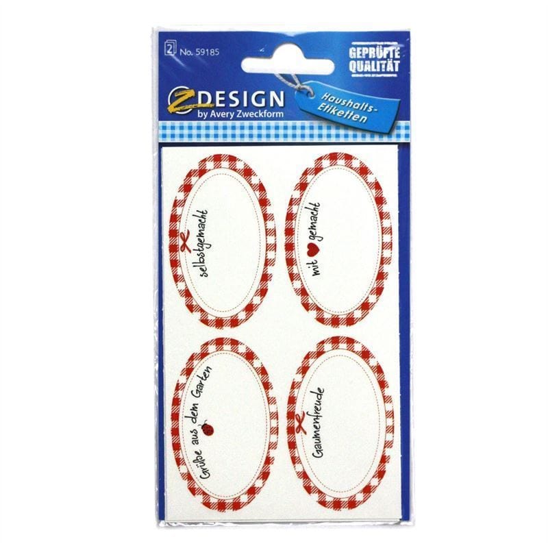 Zweckform етикети „Ръчно изработено“, овални, хартия, многоцветни