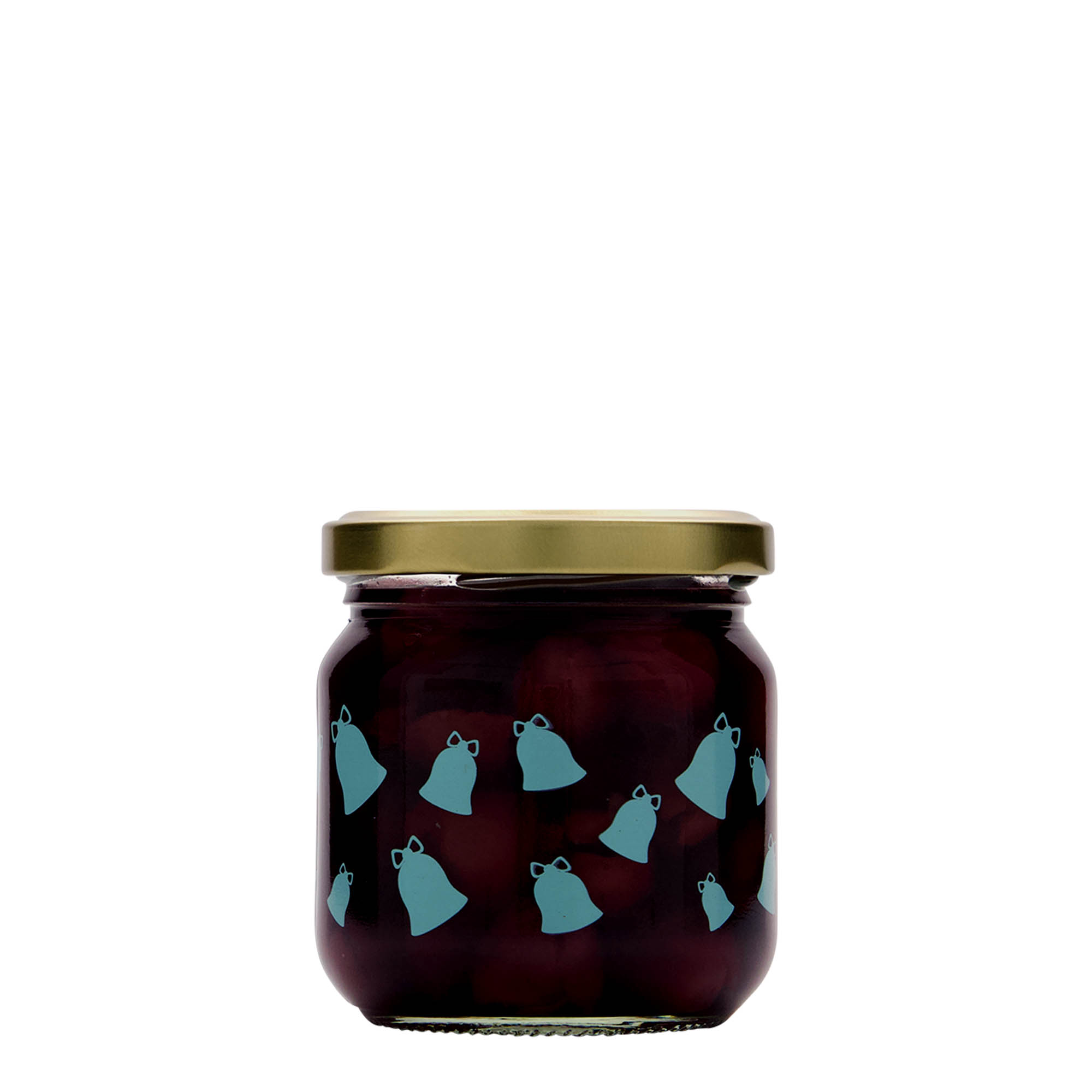 212 мл кръгло стъкло, мотив: камбанка, звънче, отвор: Twist-Off (TO 66)