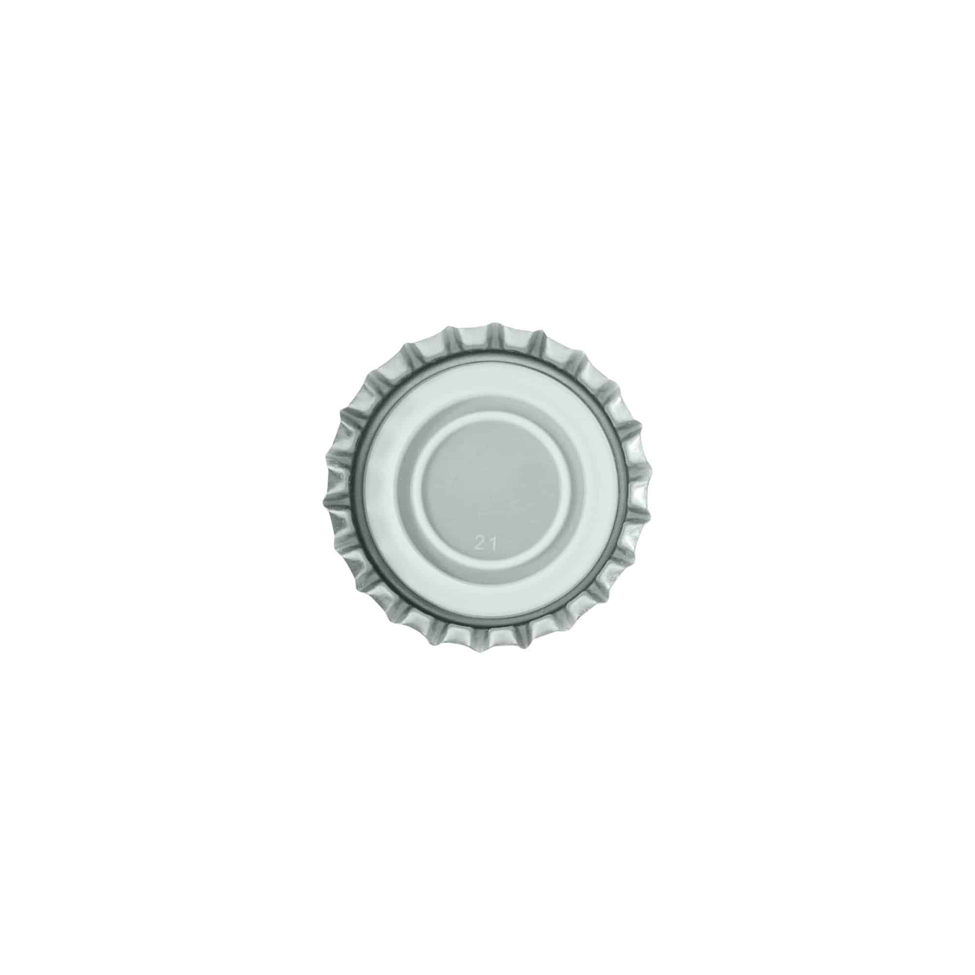 Капачка за бутилки 29 mm, метална, сребриста