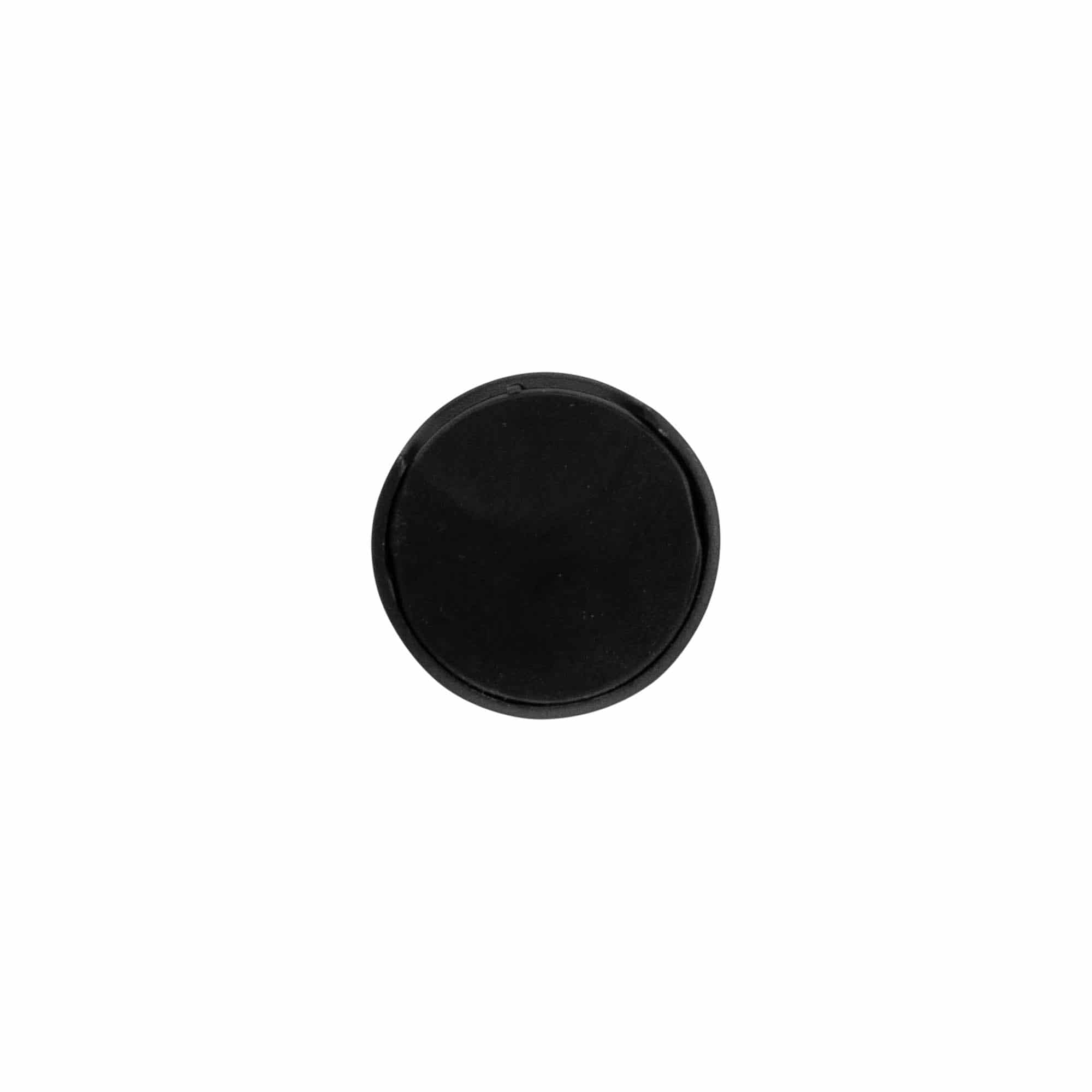 Винтова капачка Disc Top, PP пластмаса, черна, за затваряне: винтова капачка 24/410