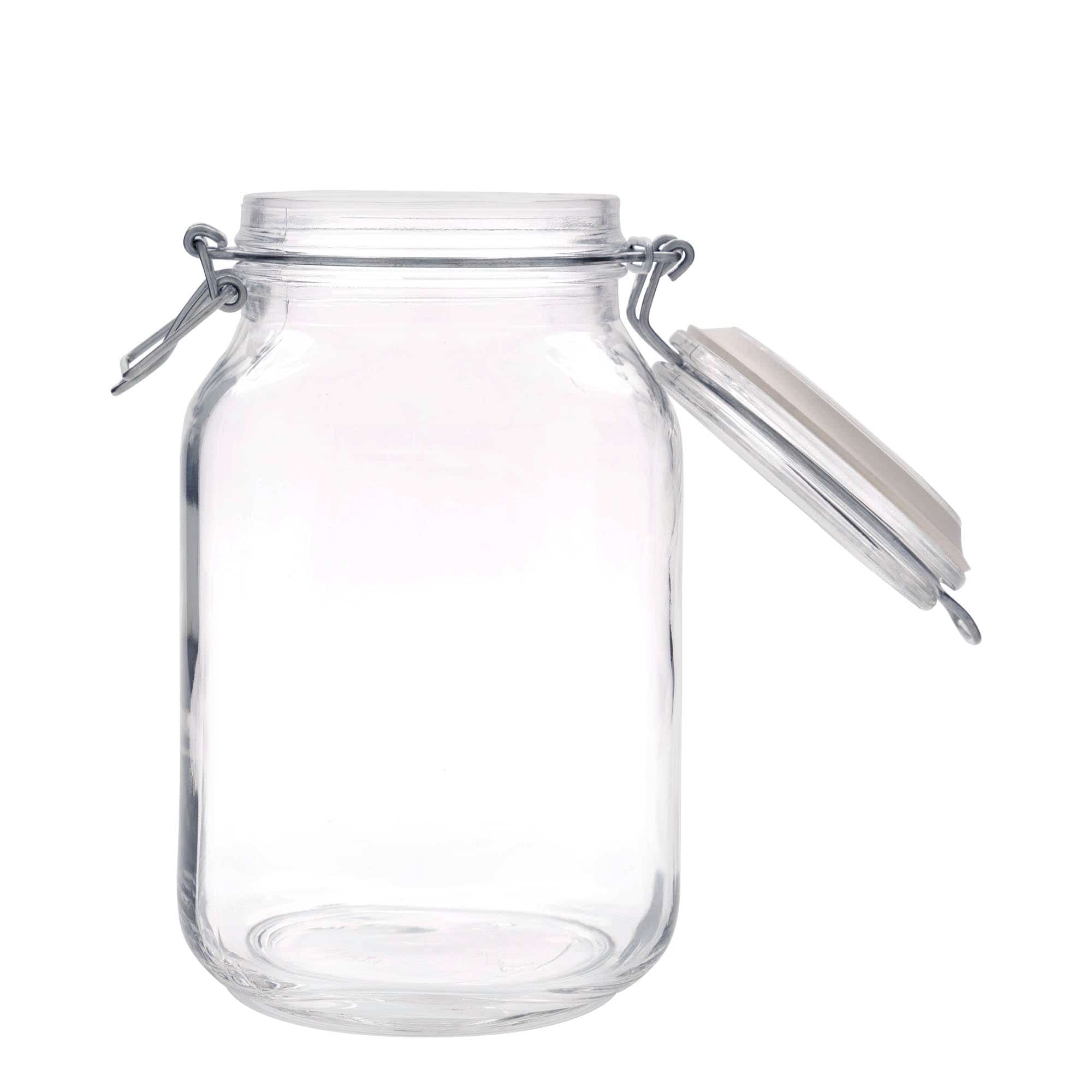 2000 ml буркан с клипс „Fido“, квадратен, затваряне: капак с клипс