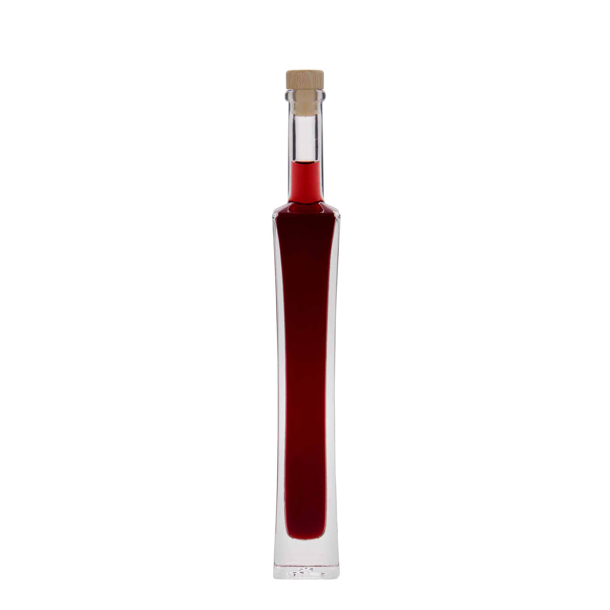 100 ml стъклена бутилка „Koko“, квадратна, затваряне: коркова тапа