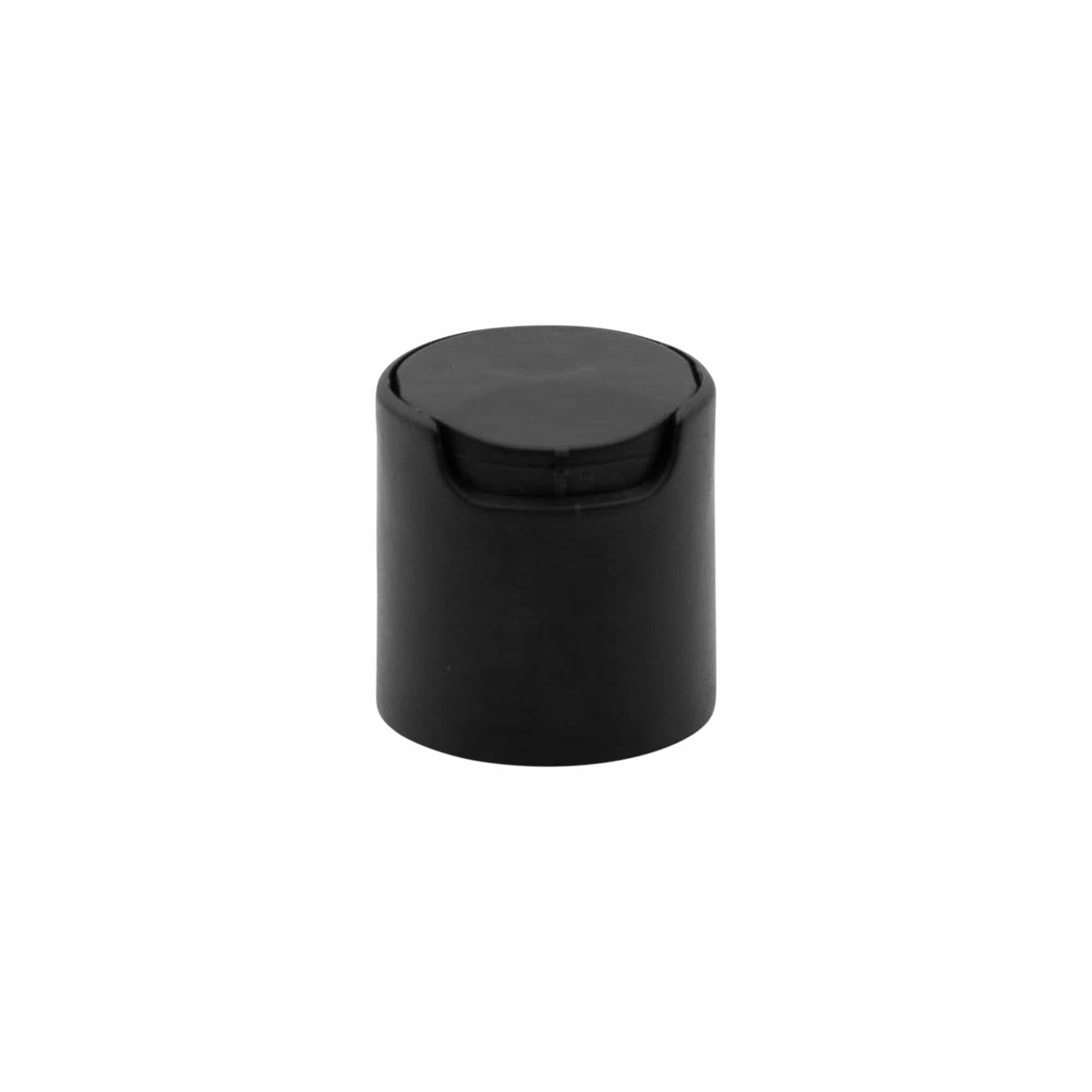 Винтова капачка Disc Top, пластмаса PP, черна, за отвор: 24/410