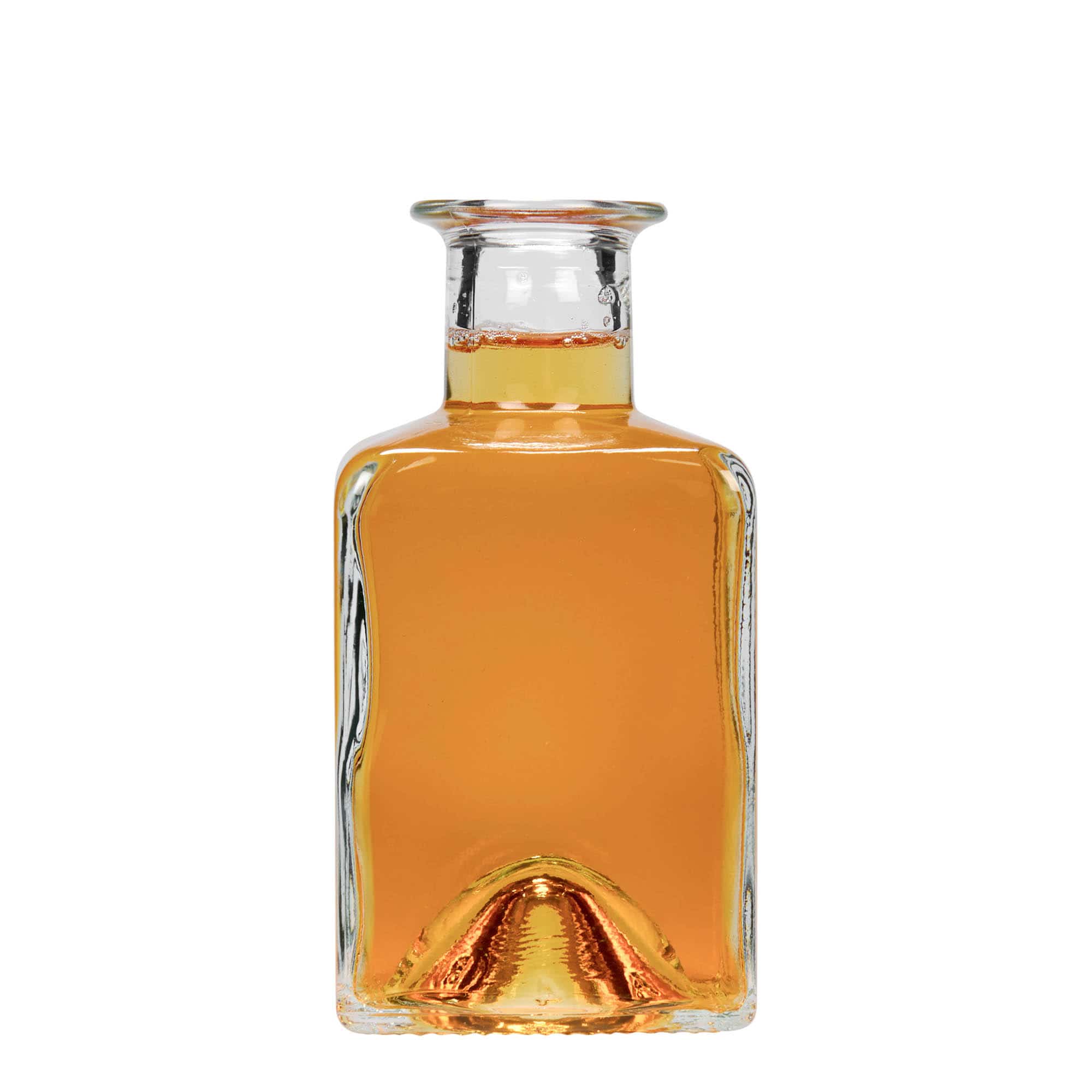 200 ml стъклена бутилка „Kubica“, квадратна, затваряне: коркова тапа