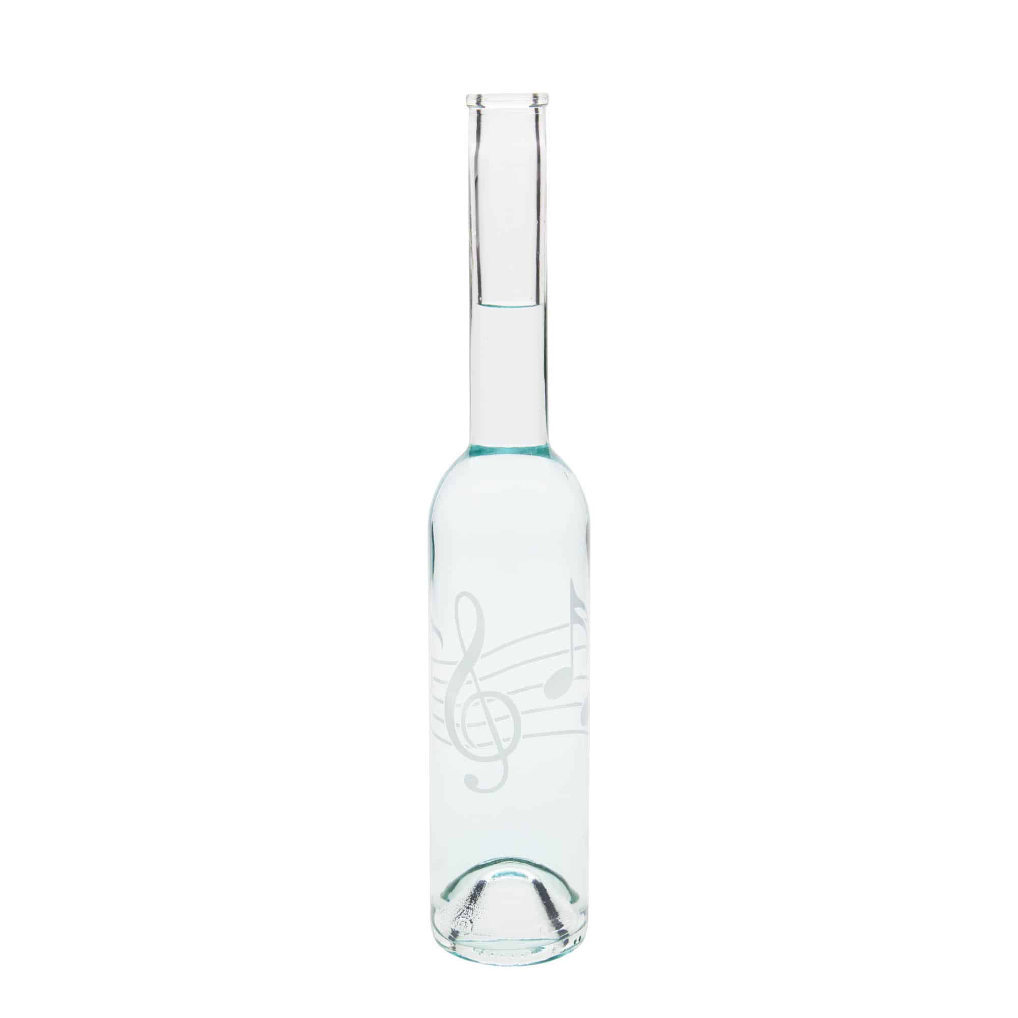 350 ml стъклена бутилка „Опера“, мотив: ноти, затваряне: коркова тапа