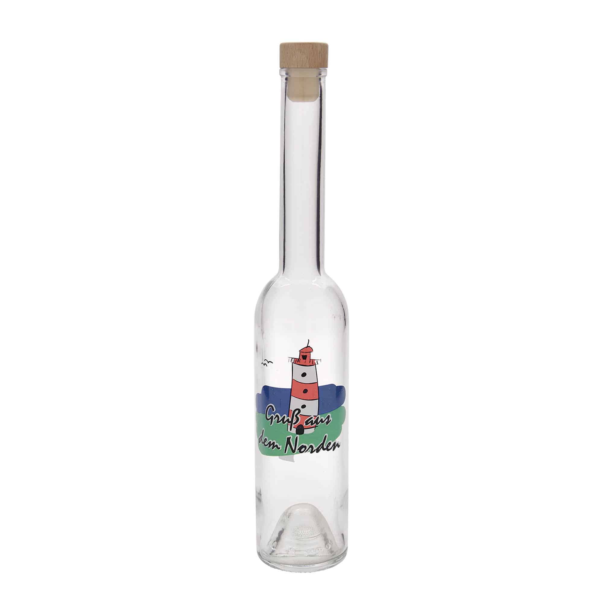 350 ml стъклена бутилка „Опера“, мотив: Север, затваряне: коркова тапа