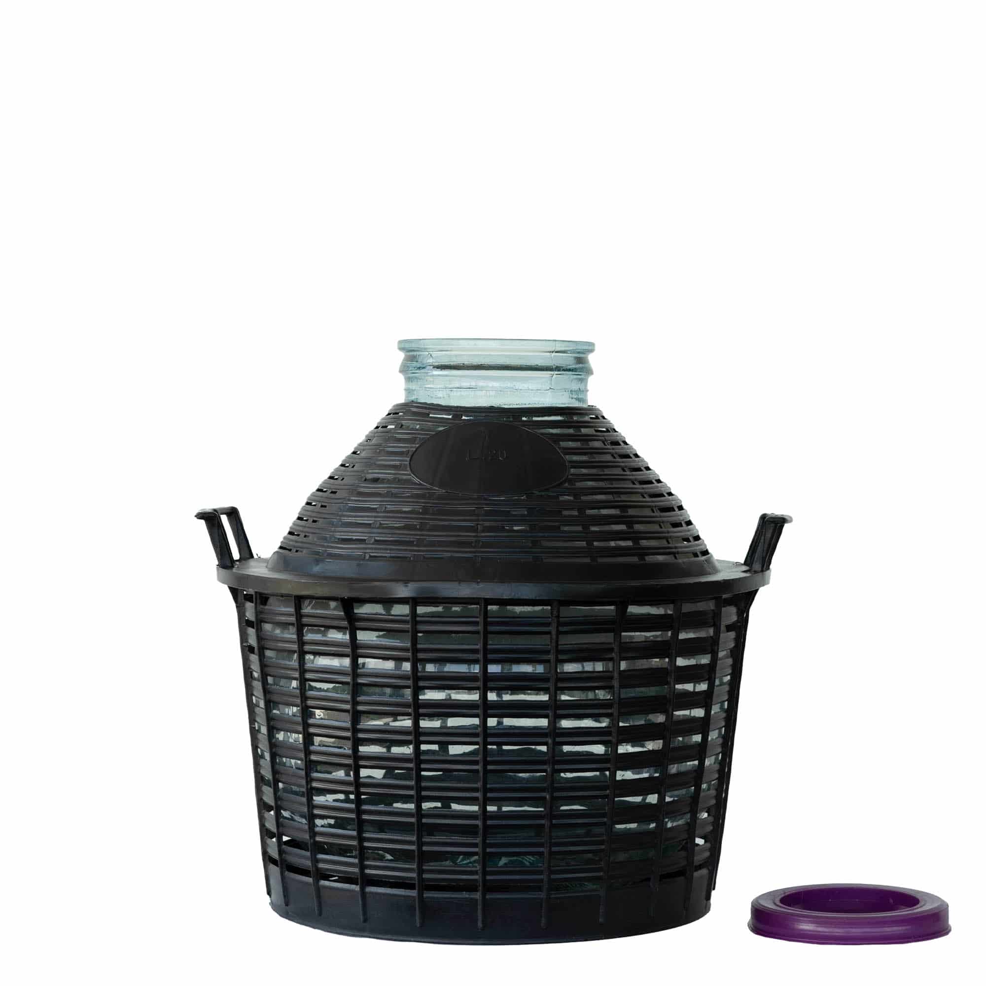 20 л бутилка с балон, широко гърло, стъкло, отвор: винтова капачка