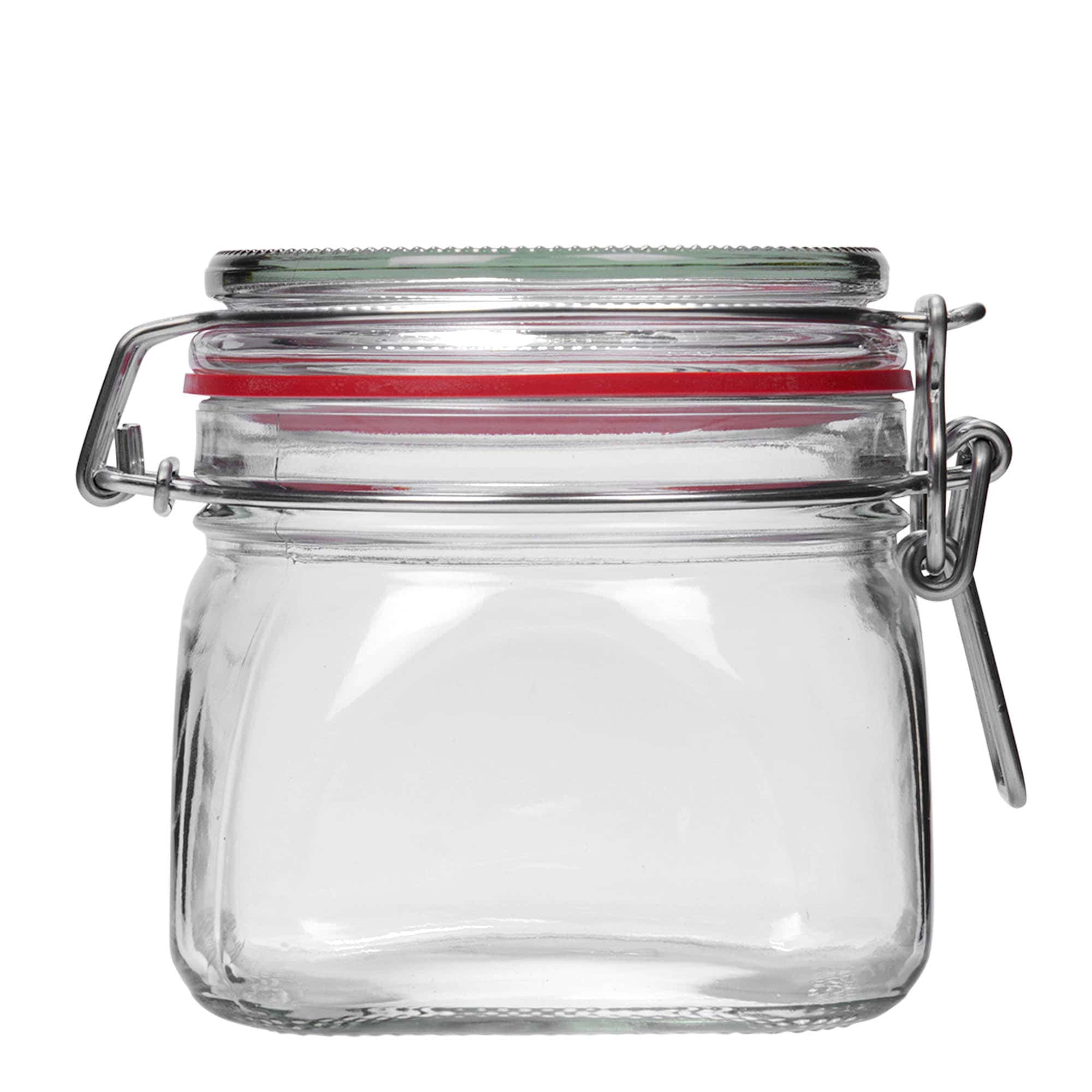 550 ml буркан с клипс, квадратен, затваряне: капак с клипс 550 ml буркан с клипс, квадратен, затваряне: капак с клипс