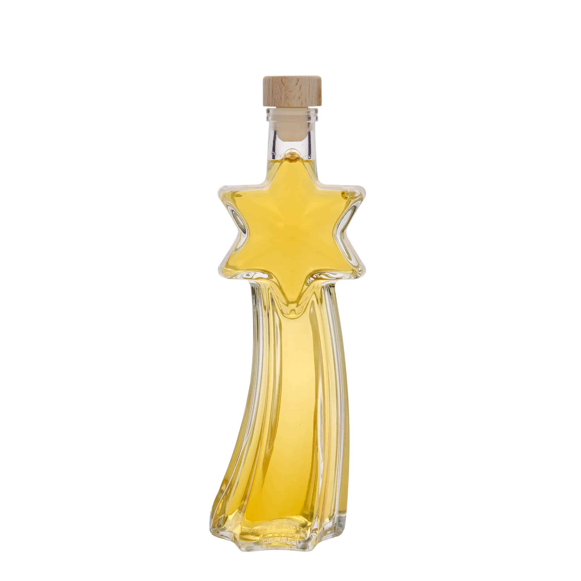 200 ml стъклена бутилка „Падаща звезда“, затваряне: коркова тапа