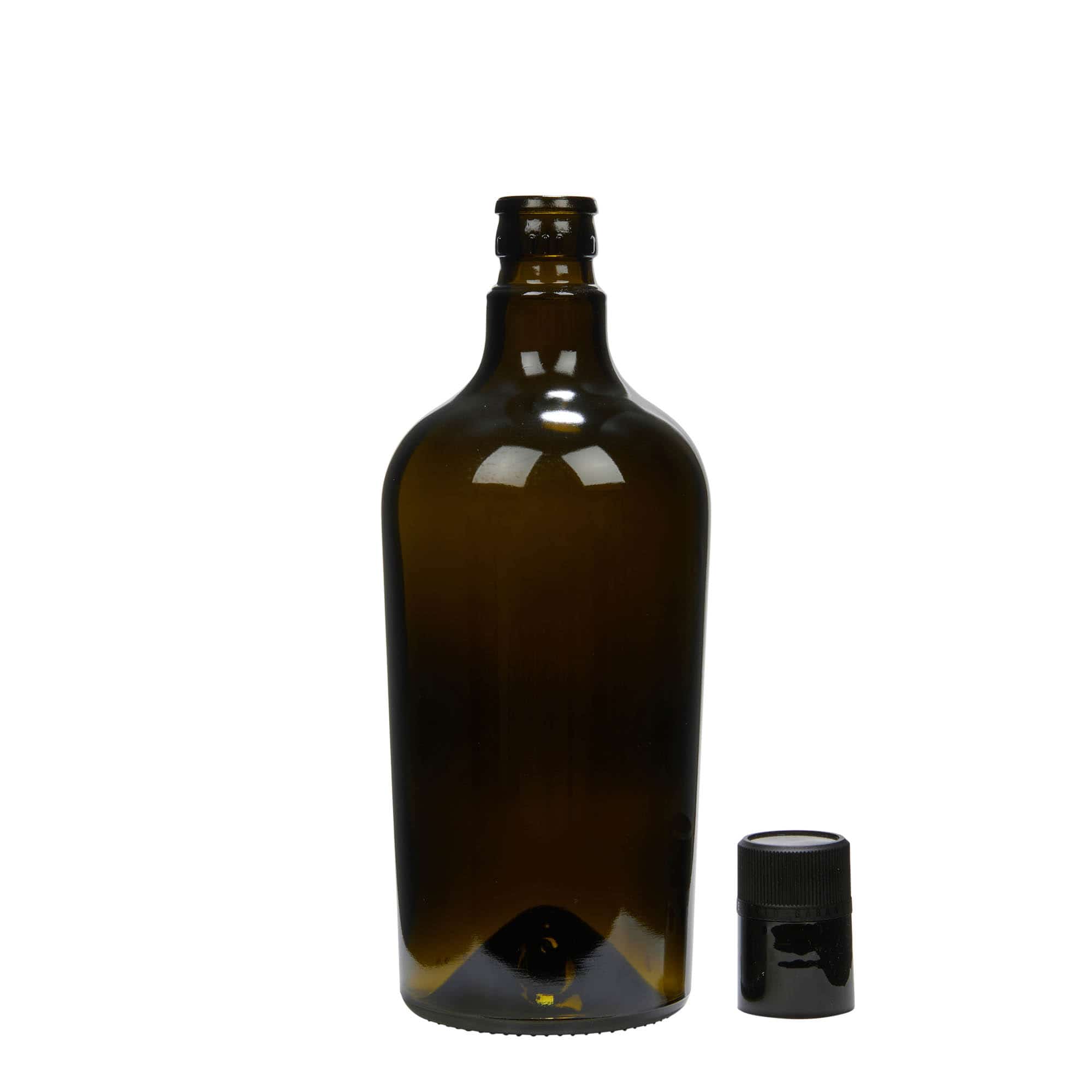 750 ml бутилка за оцет/олио „Oleum“, стъклена, антично зелено, затваряне: без възможност за повторно пълнене
