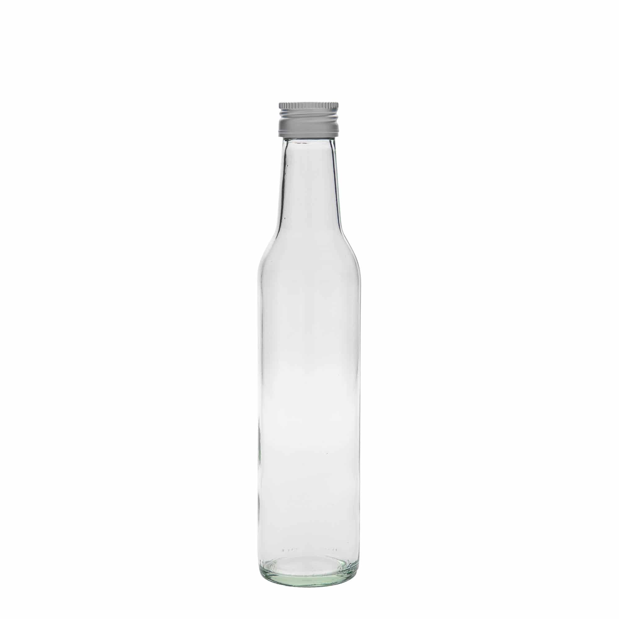 250 ml стъклена бутилка „Cilindrica“, затваряне: капачка PP 28