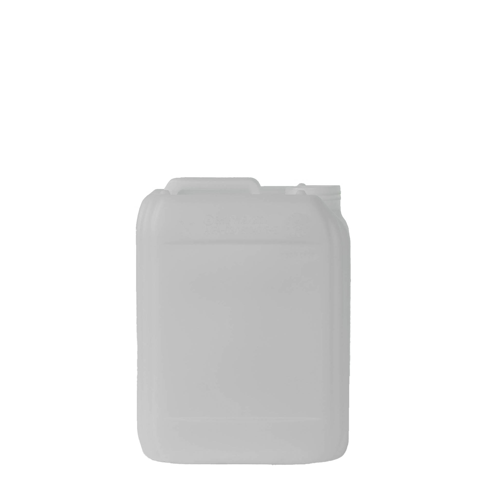 5 л канистер, правоъгълен, HDPE пластмаса, натурален, отвор: ND 55