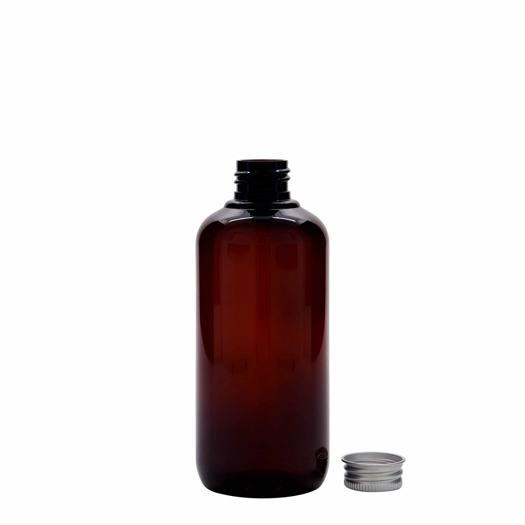 250 ml пластмасова бутилка „Victor's Best“ от рециклиран материал, PCR пластмаса, кафява, затваряне: винтова капачка 24/410