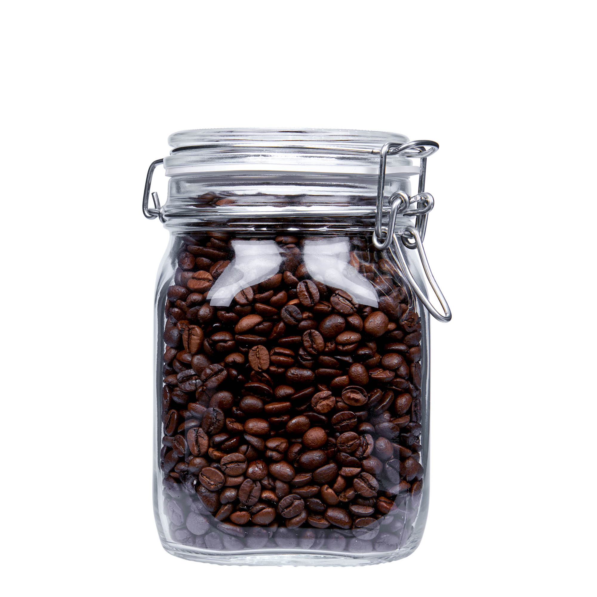 1.000 ml стъклен буркан с телена скоба 'Fido', квадратен, отвор: затваряне с телена скоба 1.000 ml стъклен буркан с телена скоба 'Fido', квадратен, отвор: затваряне с телена скоба