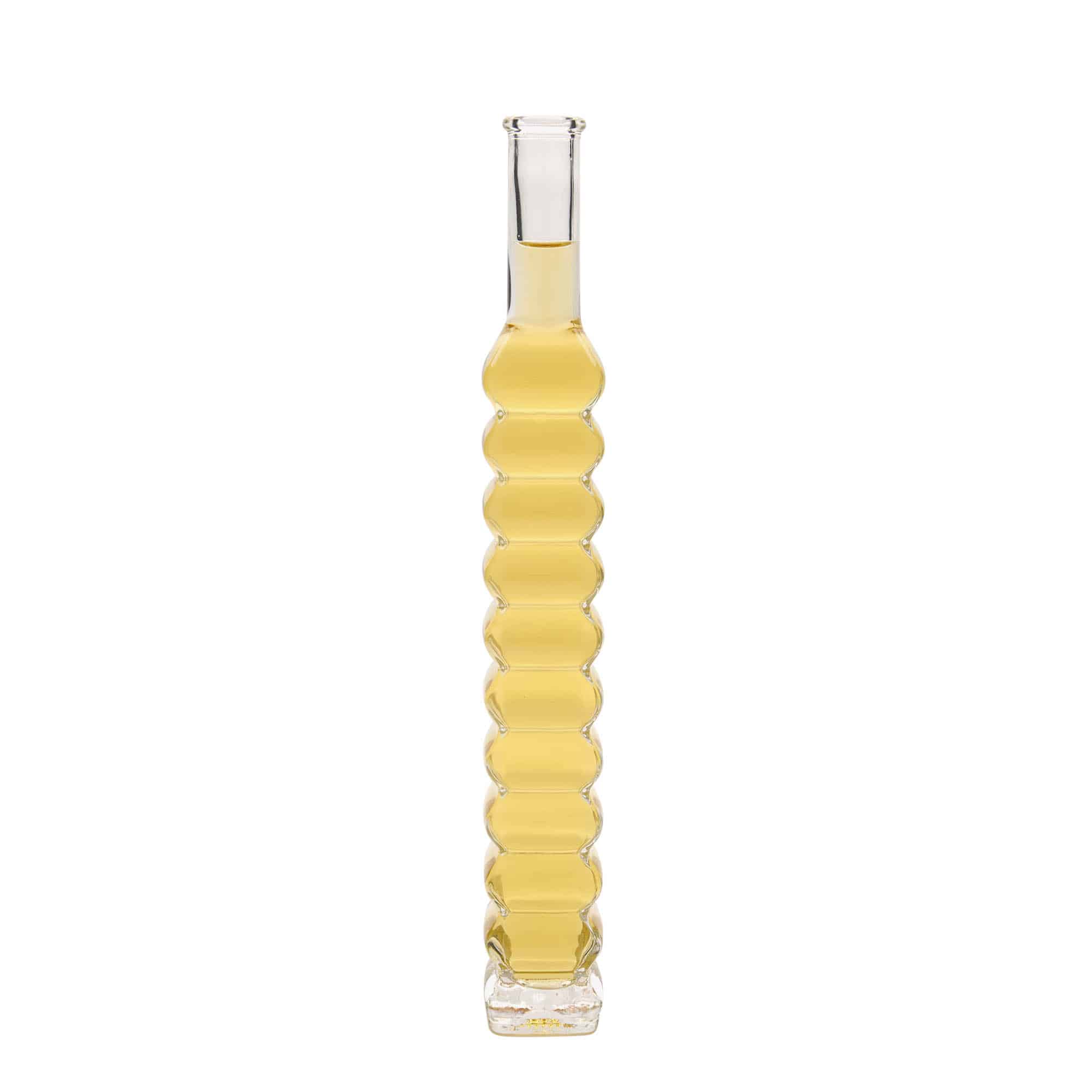 200 ml стъклена бутилка „Roma“, квадратна, затваряне: коркова тапа