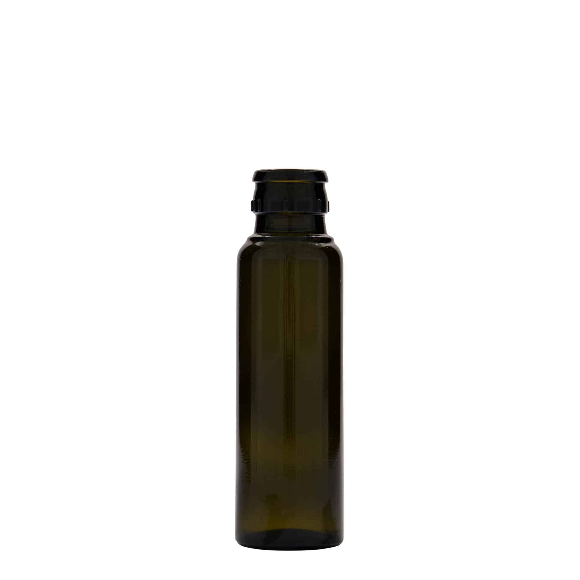 100 ml бутилка за оцет/олио „Willy New“, стъклена, антично зелено, затваряне: без възможност за повторно пълнене