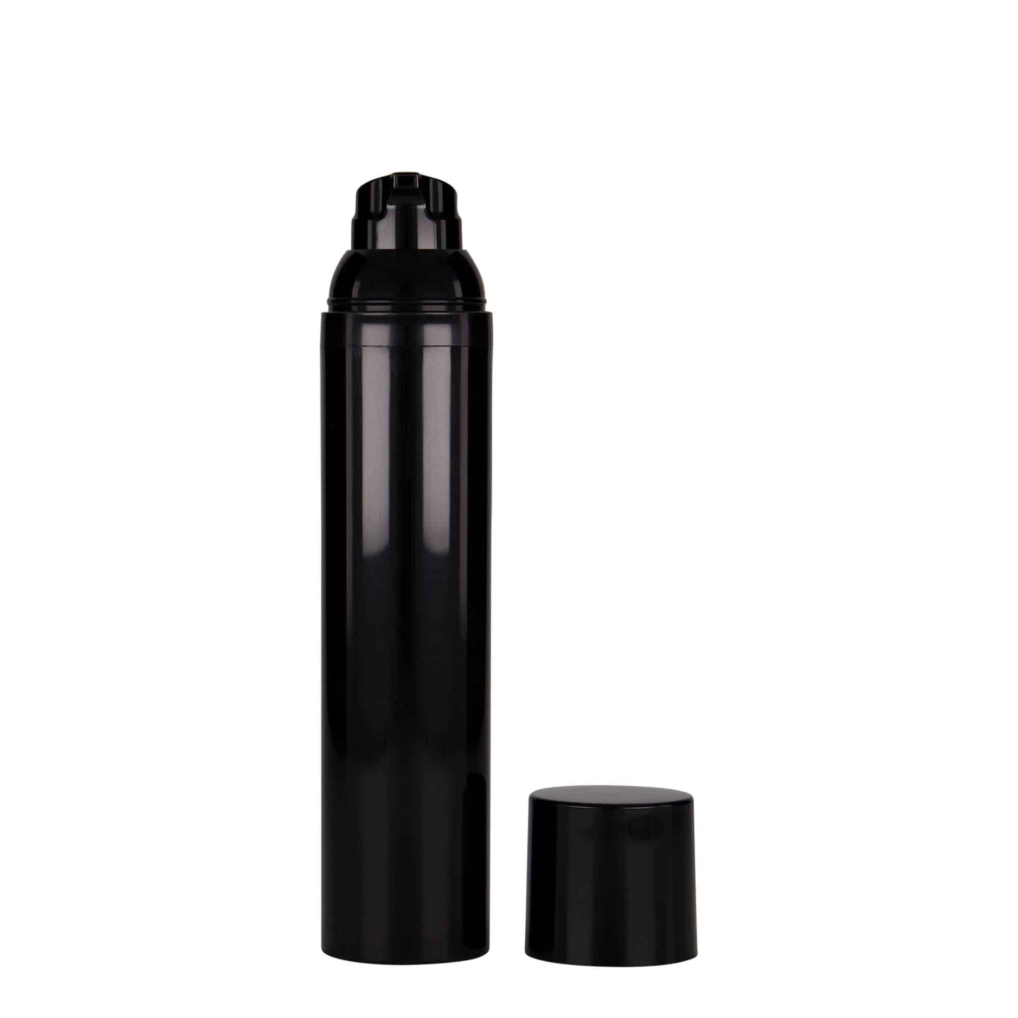 100 ml безвъздушен дозатор „Mezzo“, PP пластмаса, черен