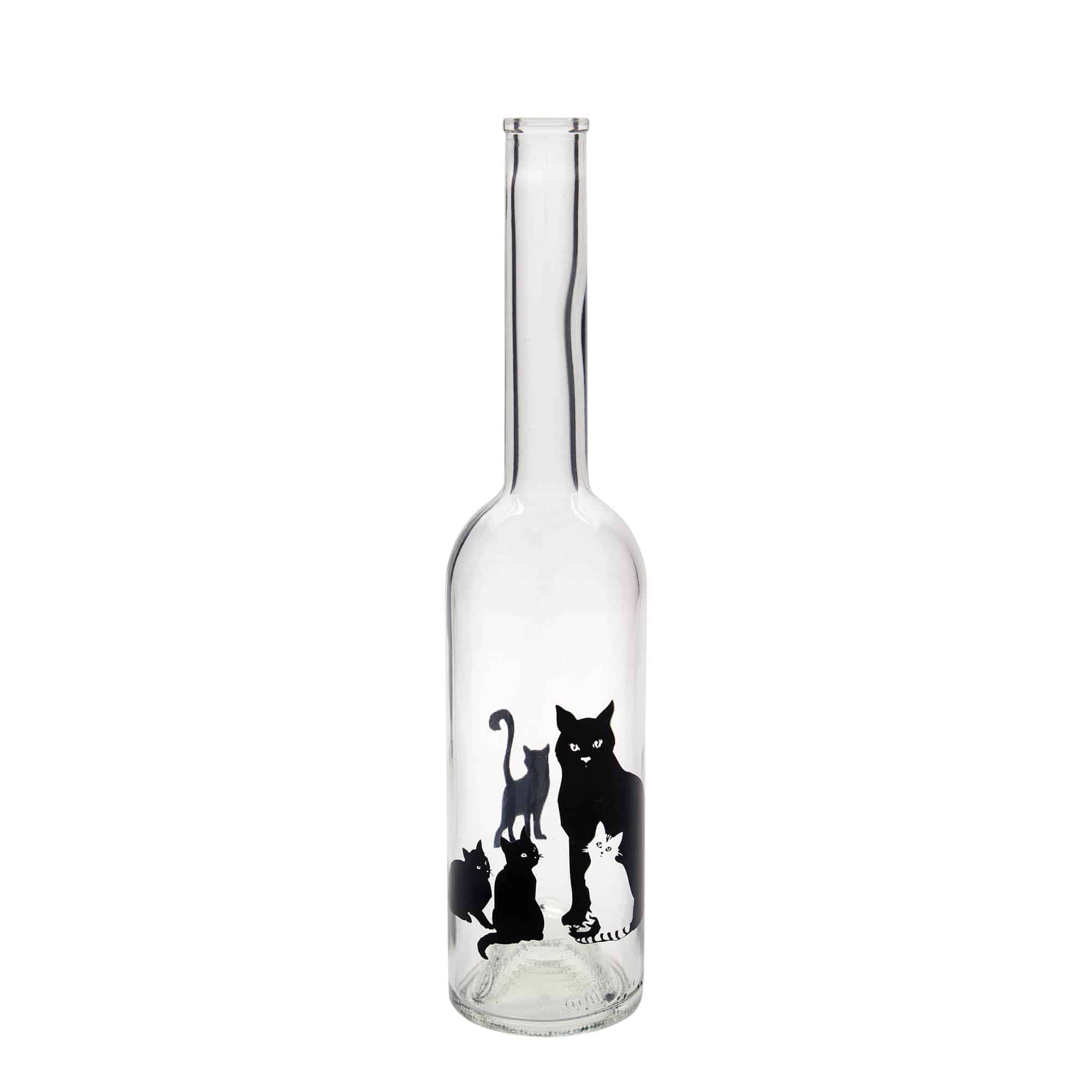 500 ml стъклена бутилка „Опера“, мотив: котки, затваряне: коркова тапа 500 ml стъклена бутилка „Опера“, мотив: котки, затваряне: коркова тапа
