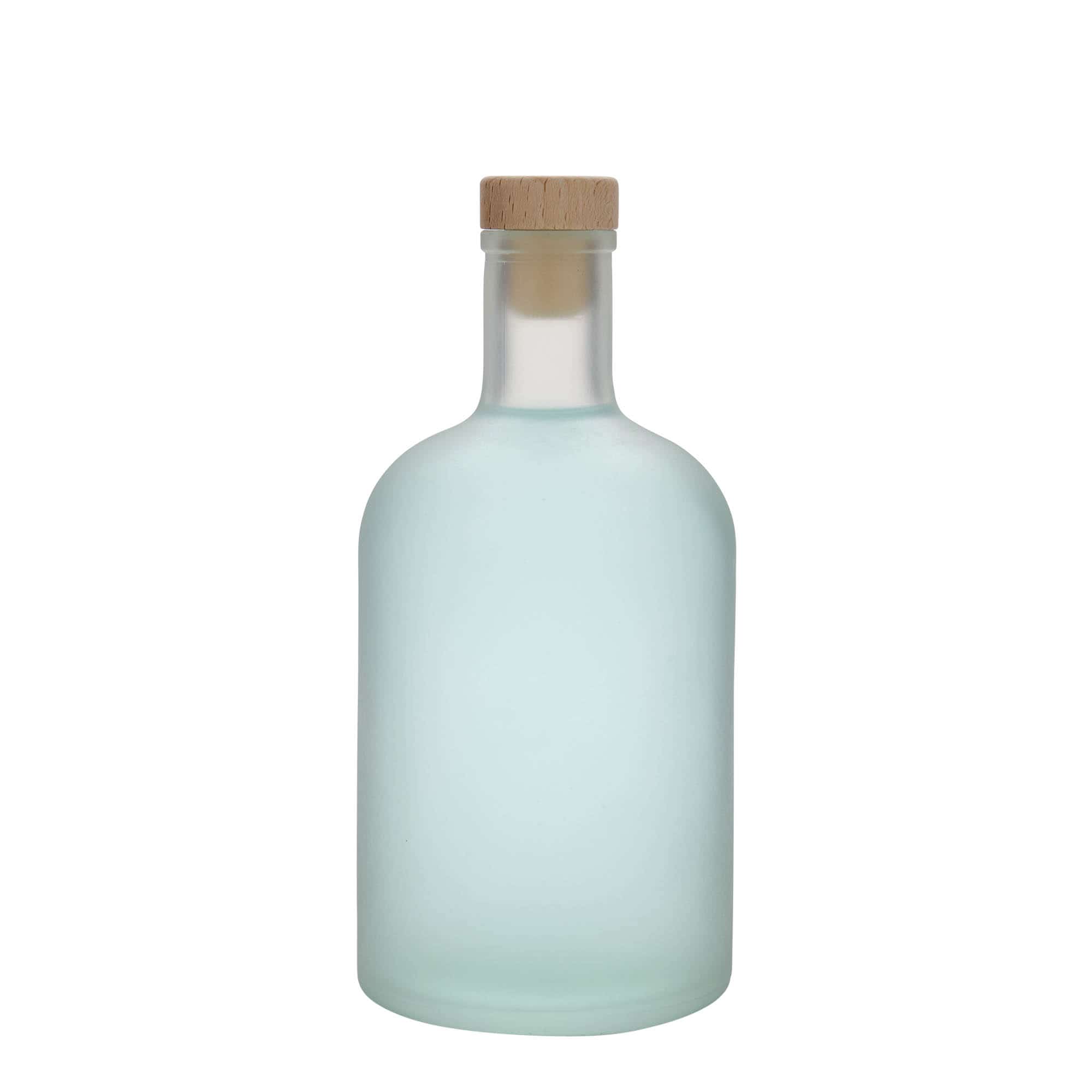 700 ml стъклена бутилка „Gerardino“, със заскрежен ефект, затваряне: коркова тапа